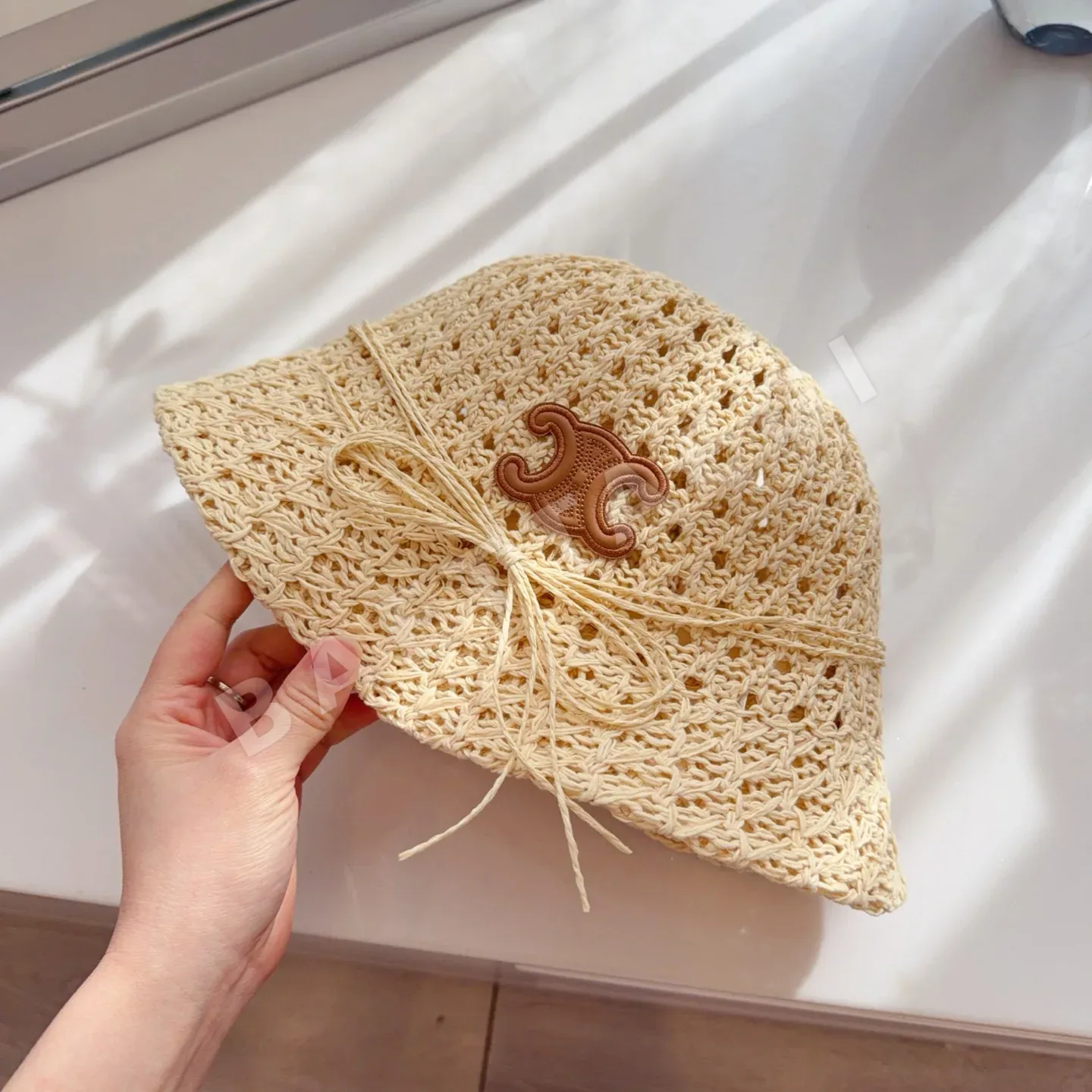 셀린느 메시 밀짚 모자 상세 이미지 9