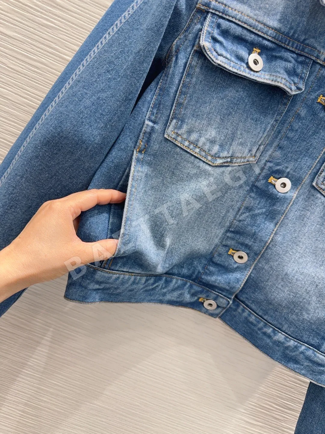 디올 하이핏 데님 여성 자켓 상세 이미지 5