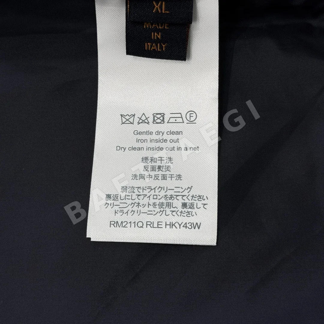 루이비통 로고 자수 후드 집업 자켓 남성 상세 이미지 9
