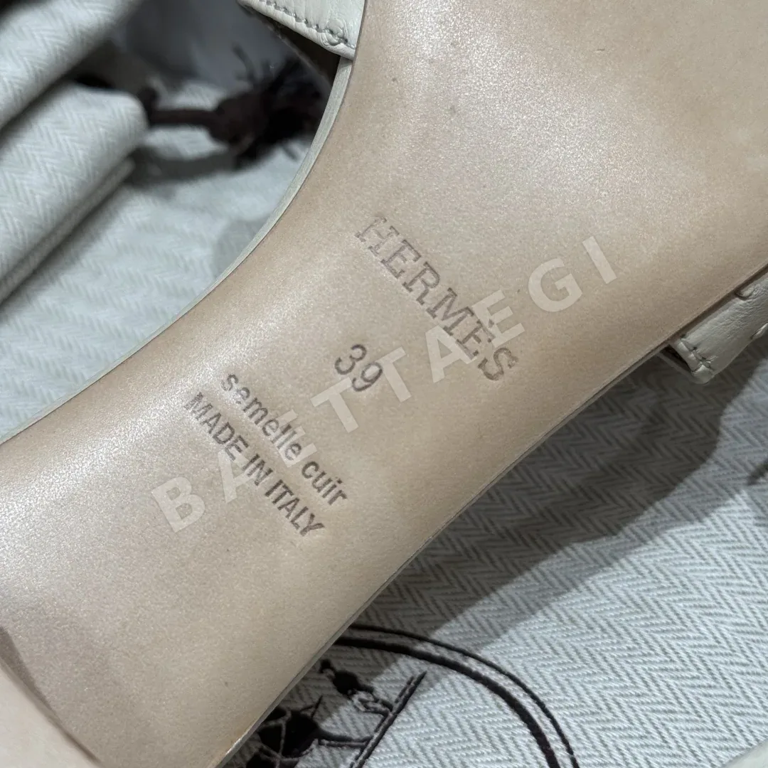 에르메스 오아시스 샌들 울화이트 가죽 상세 이미지 7