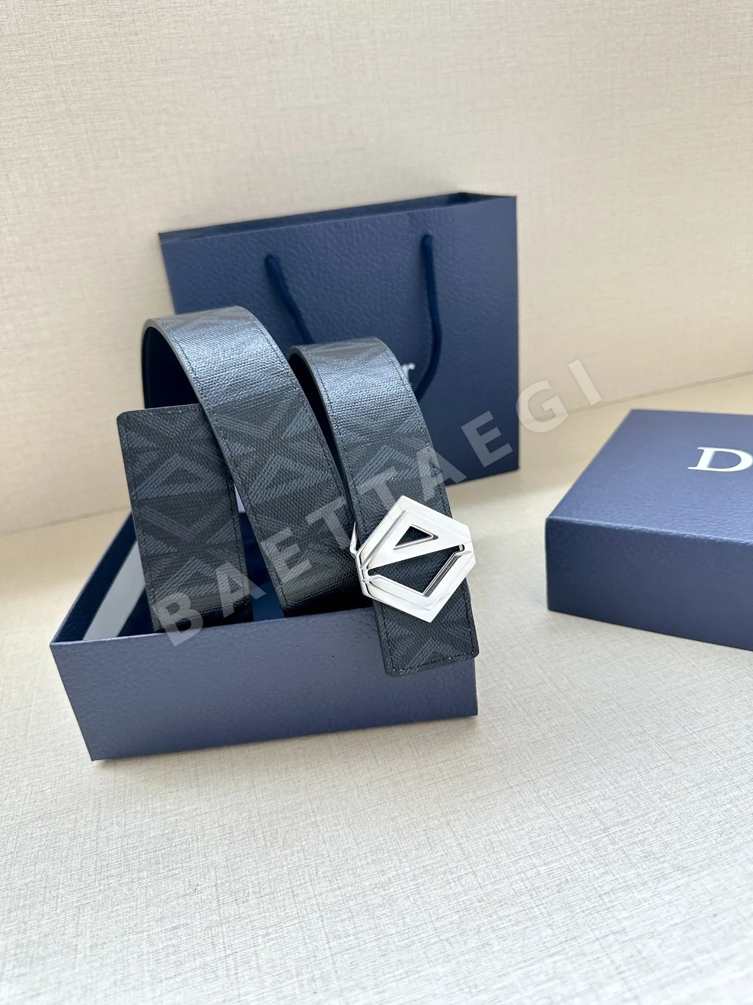 디올 CD 장식 스테인리스 스틸 벨트 상세 이미지 4