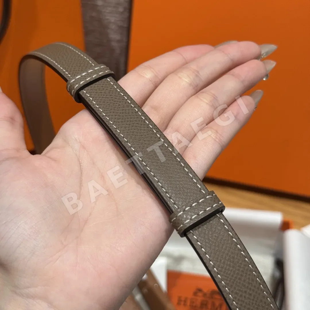 에르메스 켈리 버클 중공 18mm 가죽 벨트 상세 이미지 8