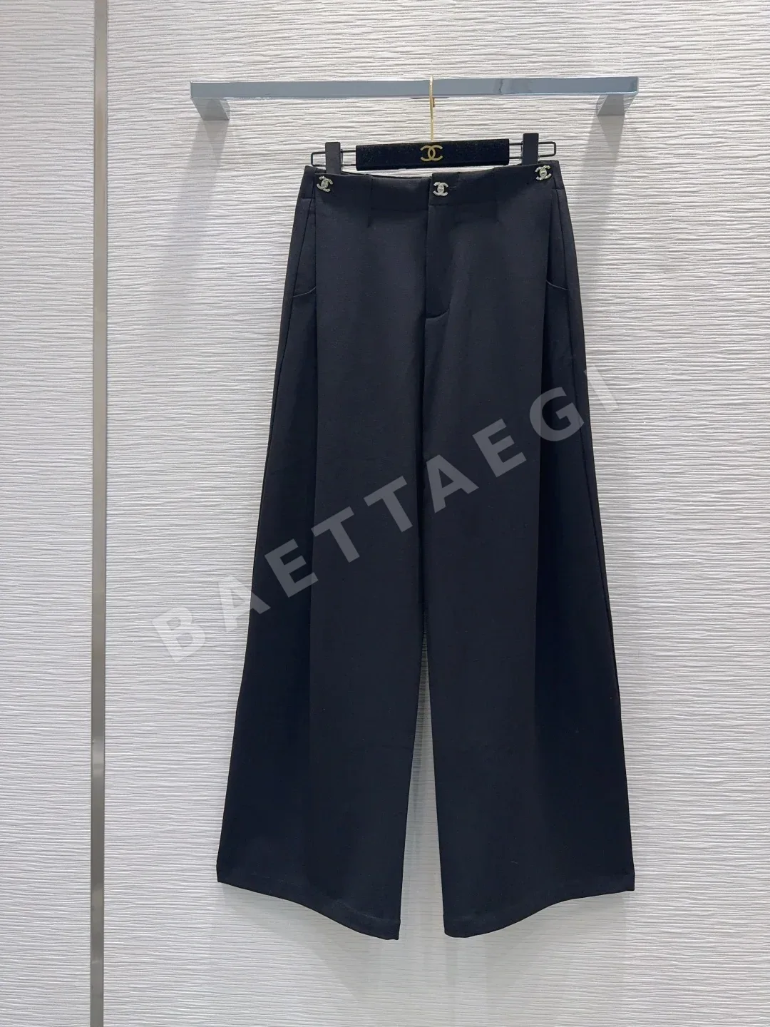 샤넬 와이드 레그 여성 바지 155638