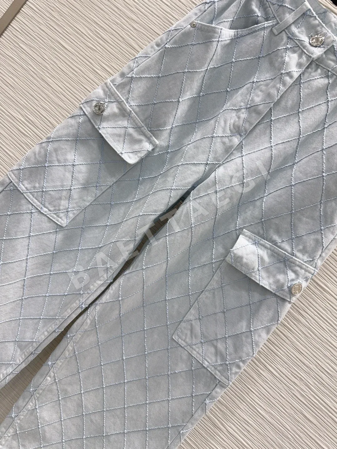 샤넬 여성 데님 바지 상세 이미지 4