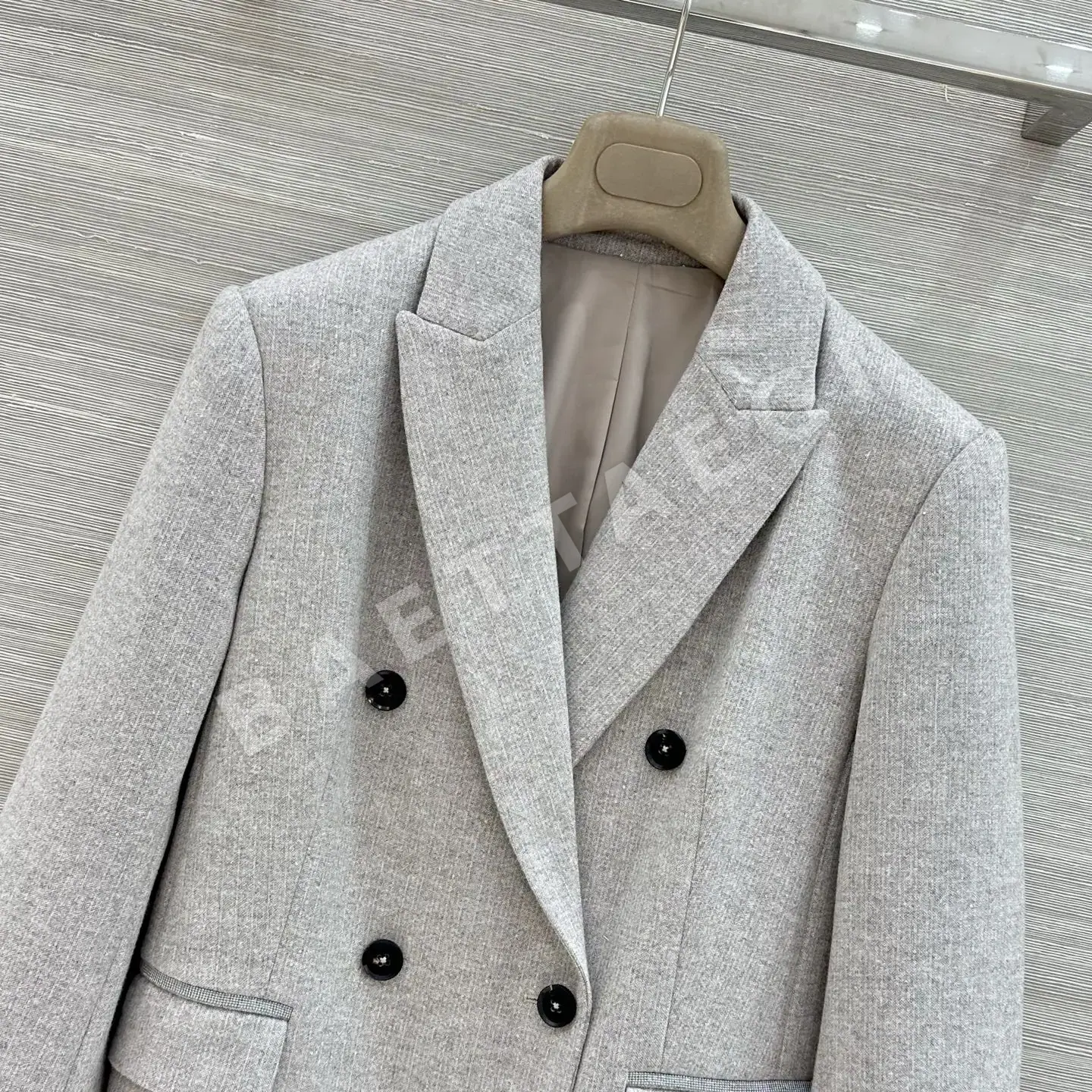 브루넬로쿠치넬리 스팽글 울 벨트 자켓 상세 이미지 2