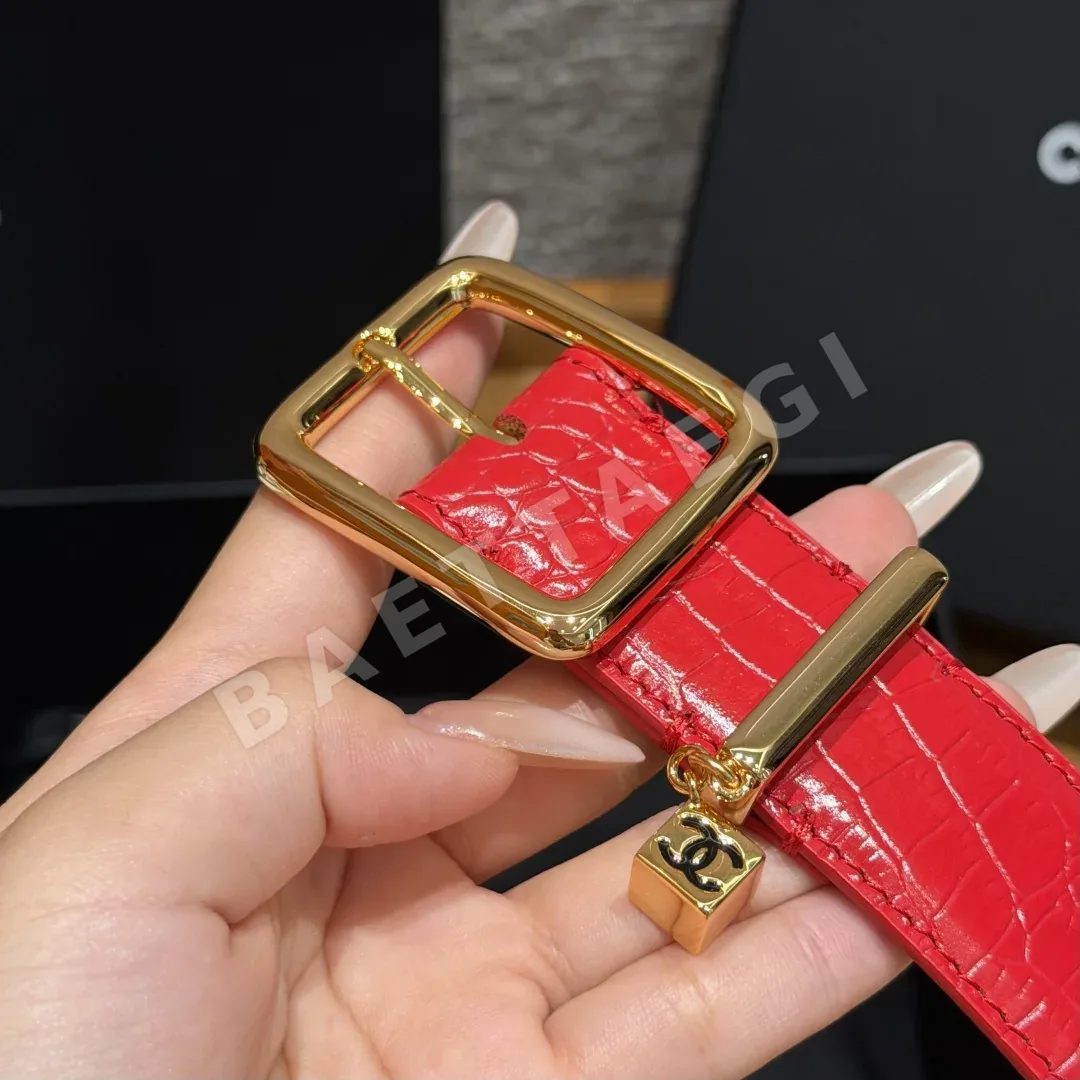 샤넬 CC 참 크로커다일 엠보싱 가죽 벨트 상세 이미지 6