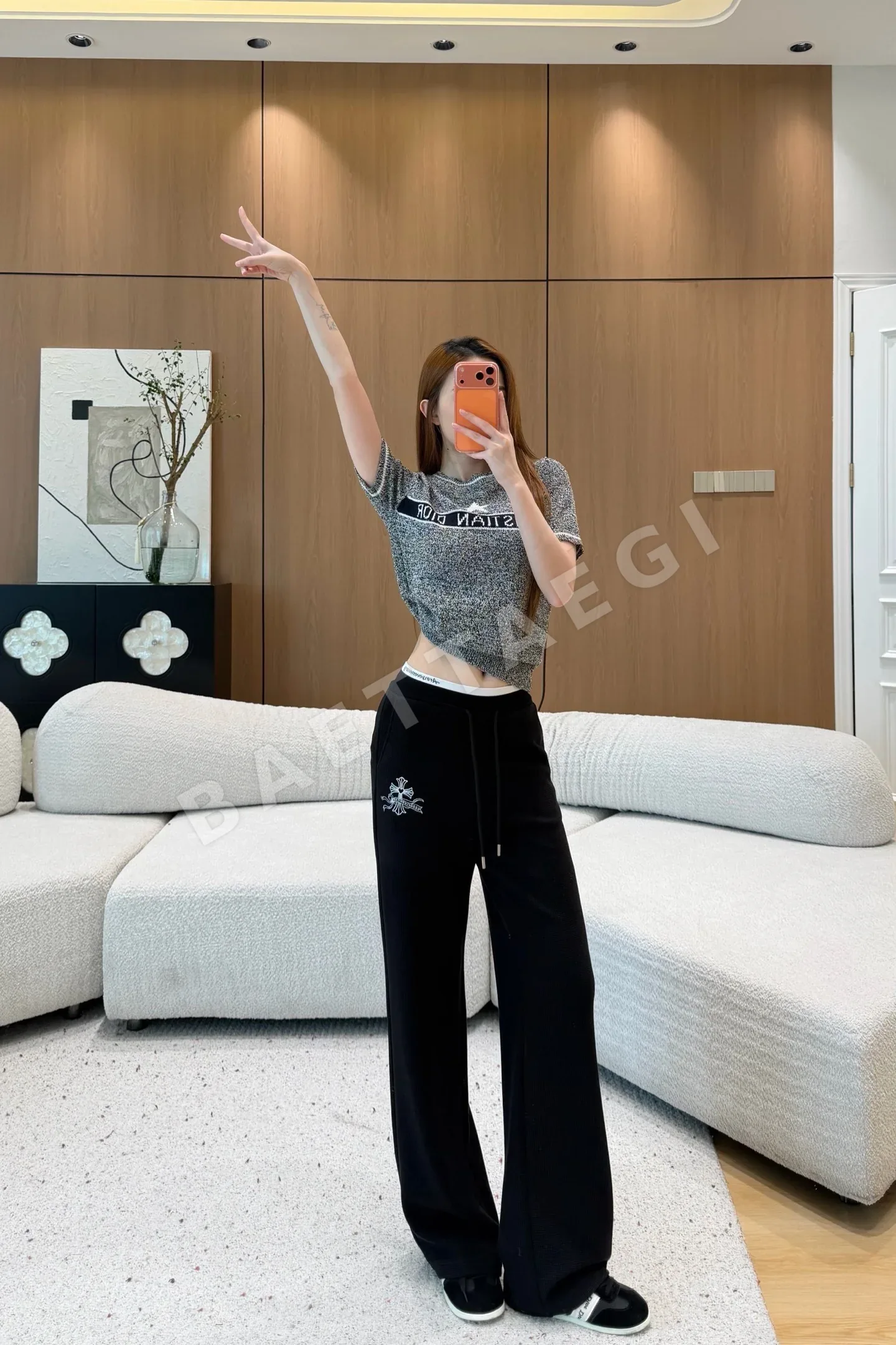 크롬하츠 드로스트링 여성 바지 상세 이미지 9