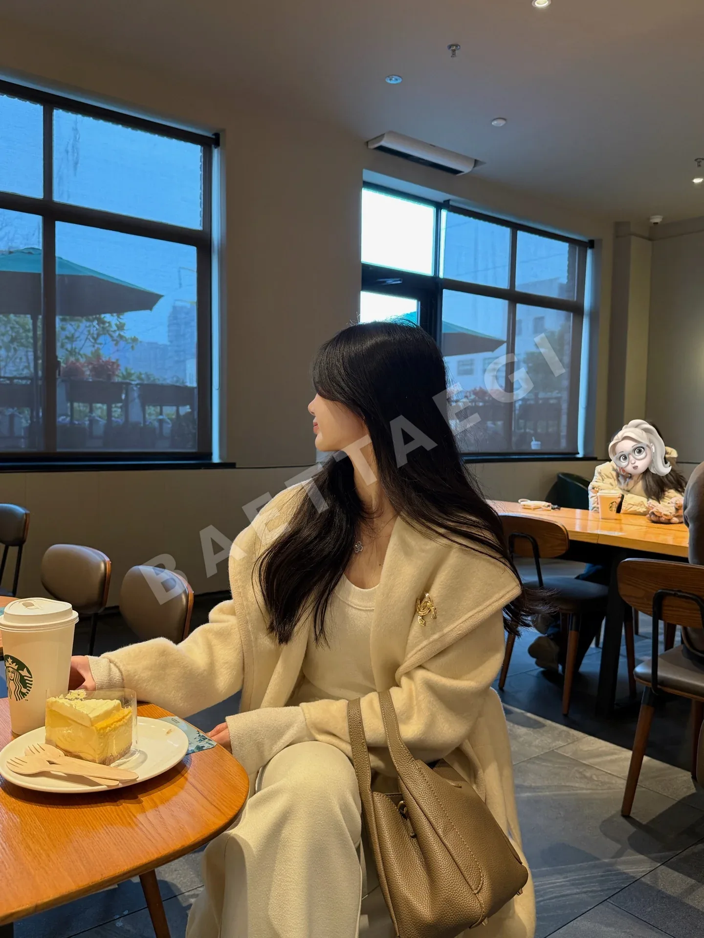 샤넬 후드 카시미야 코트 여성 자켓 상세 이미지 7