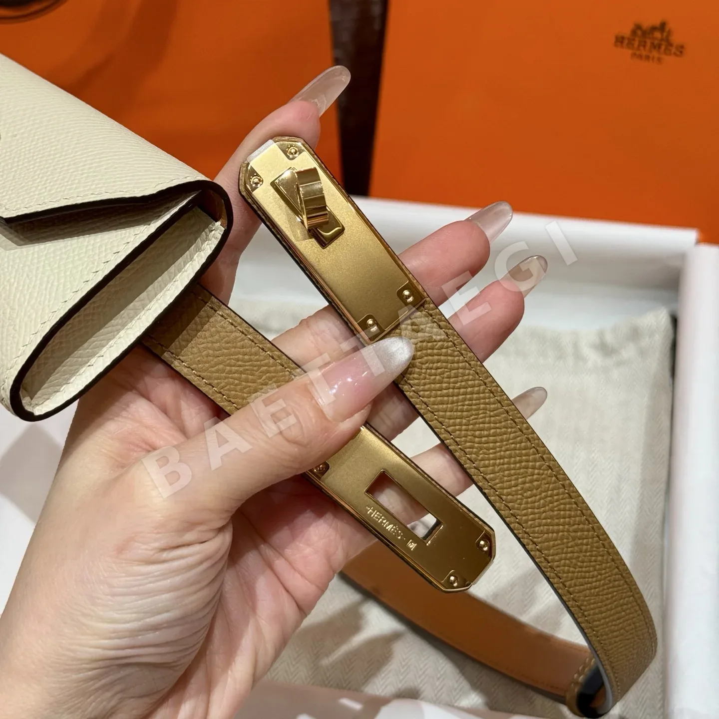 에르메스 켈리 버클 앱송 카프스킨 벨트 상세 이미지 3