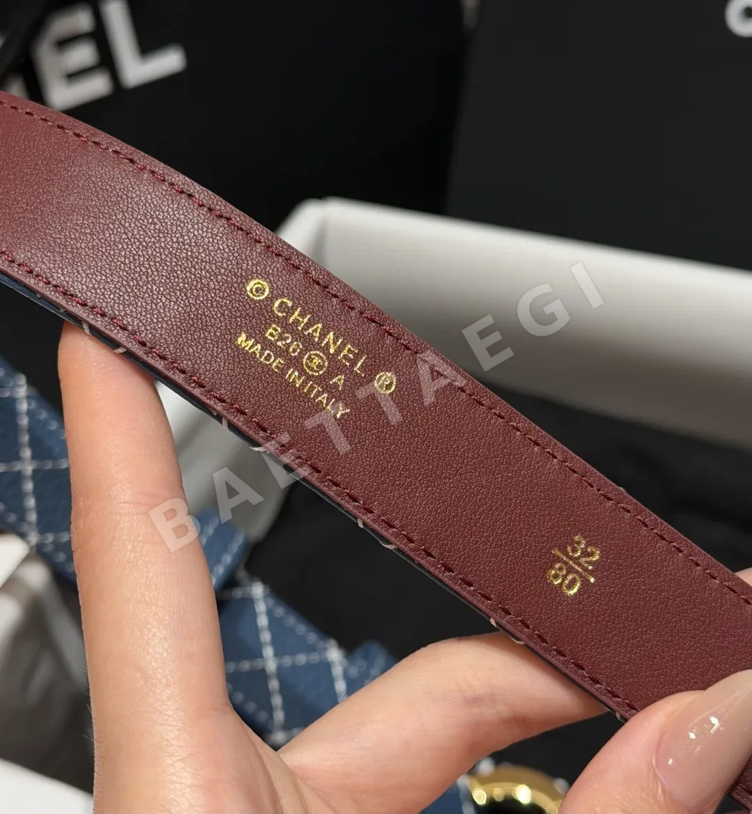 샤넬 가죽 더블 C 장식 벨트 상세 이미지 7