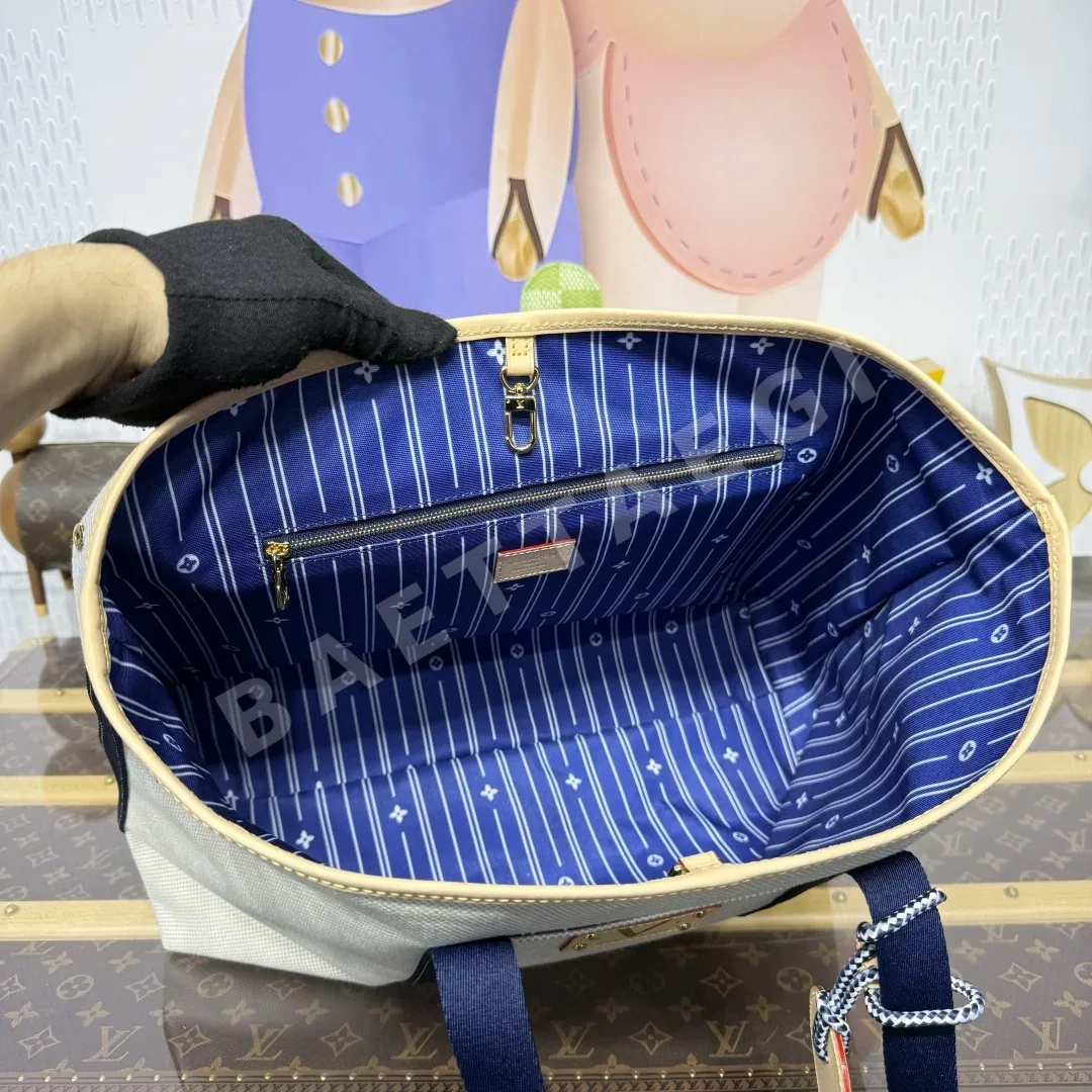루이비통 블루 에스칼 방수 코튼 핸드백 M28503 상세 이미지 9