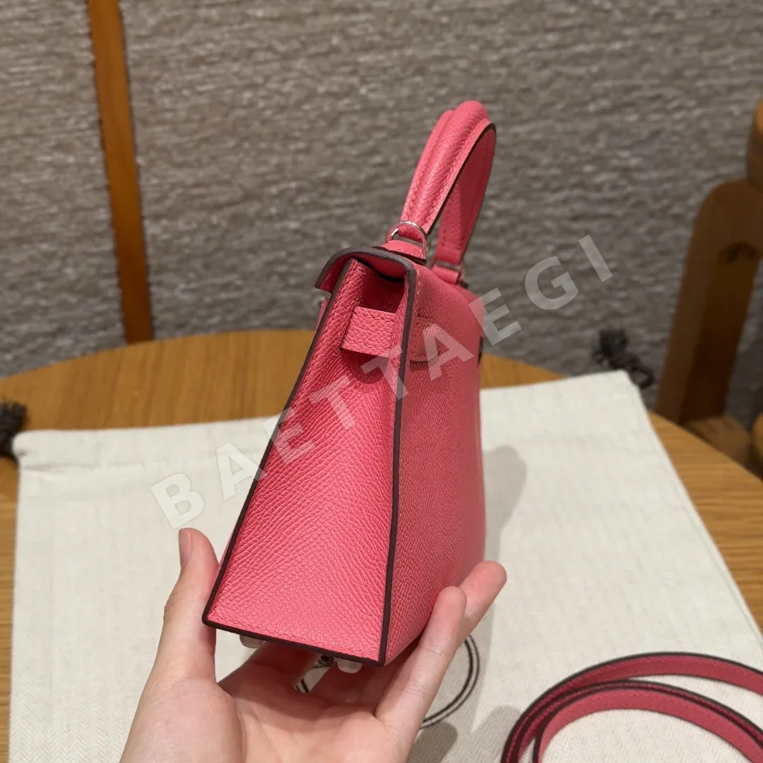 에르메스 미니 켈리 2 가방 립스틱 핑크 상세 이미지 4