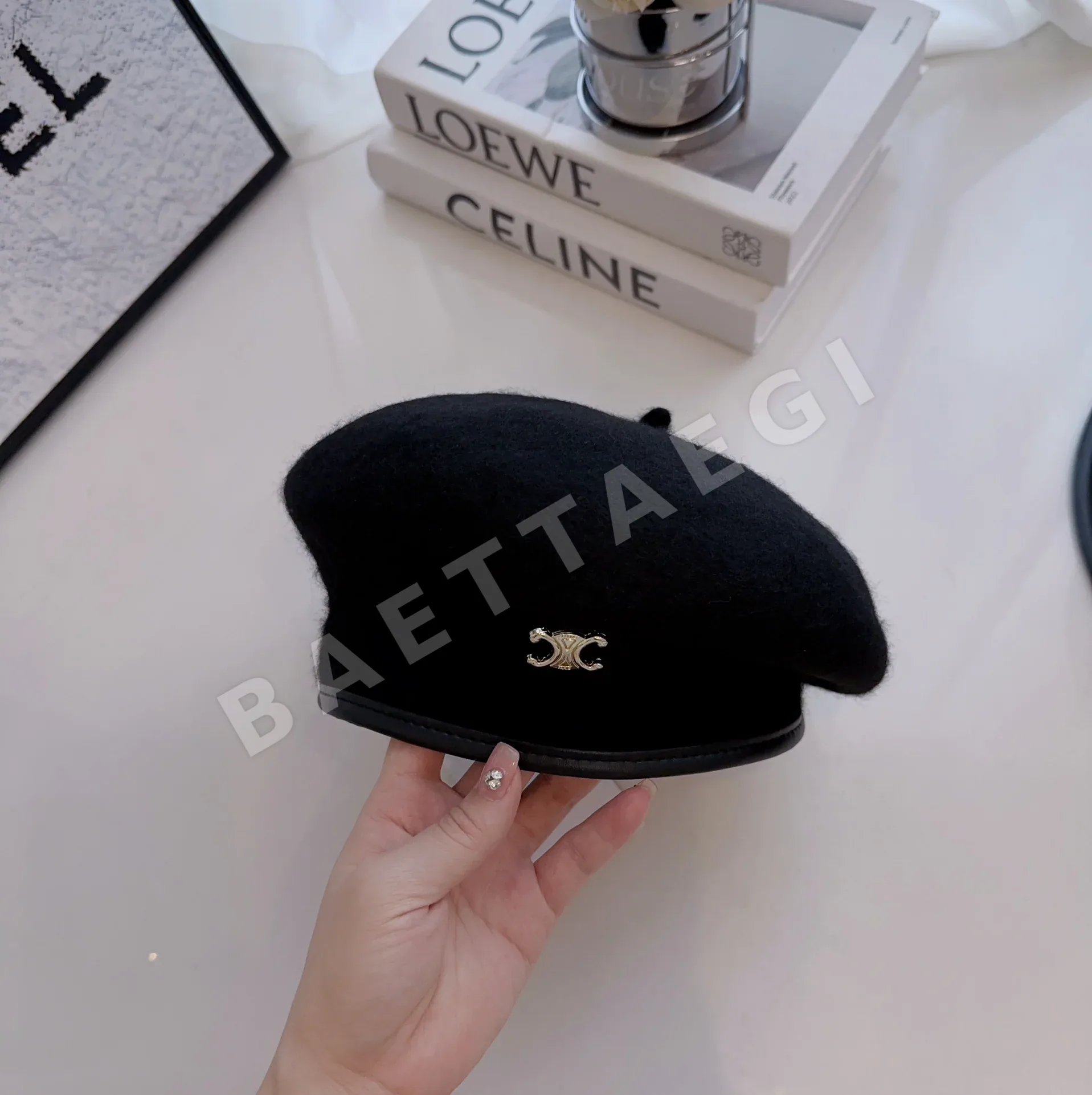 셀린느 울 베레모 모자 상세 이미지 7