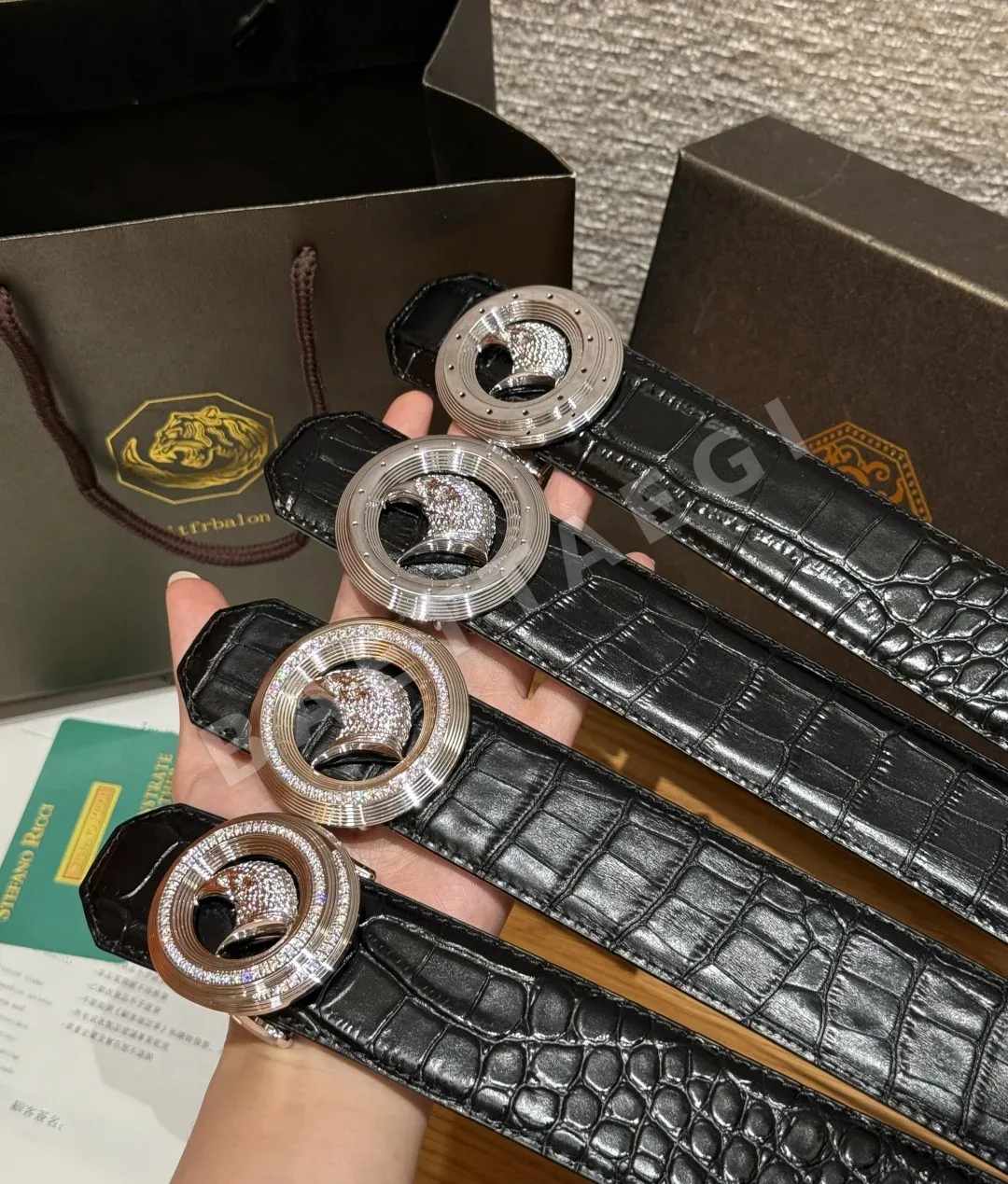 스테파노리치 이글헤드 가죽 벨트 38mm 상세 이미지 5