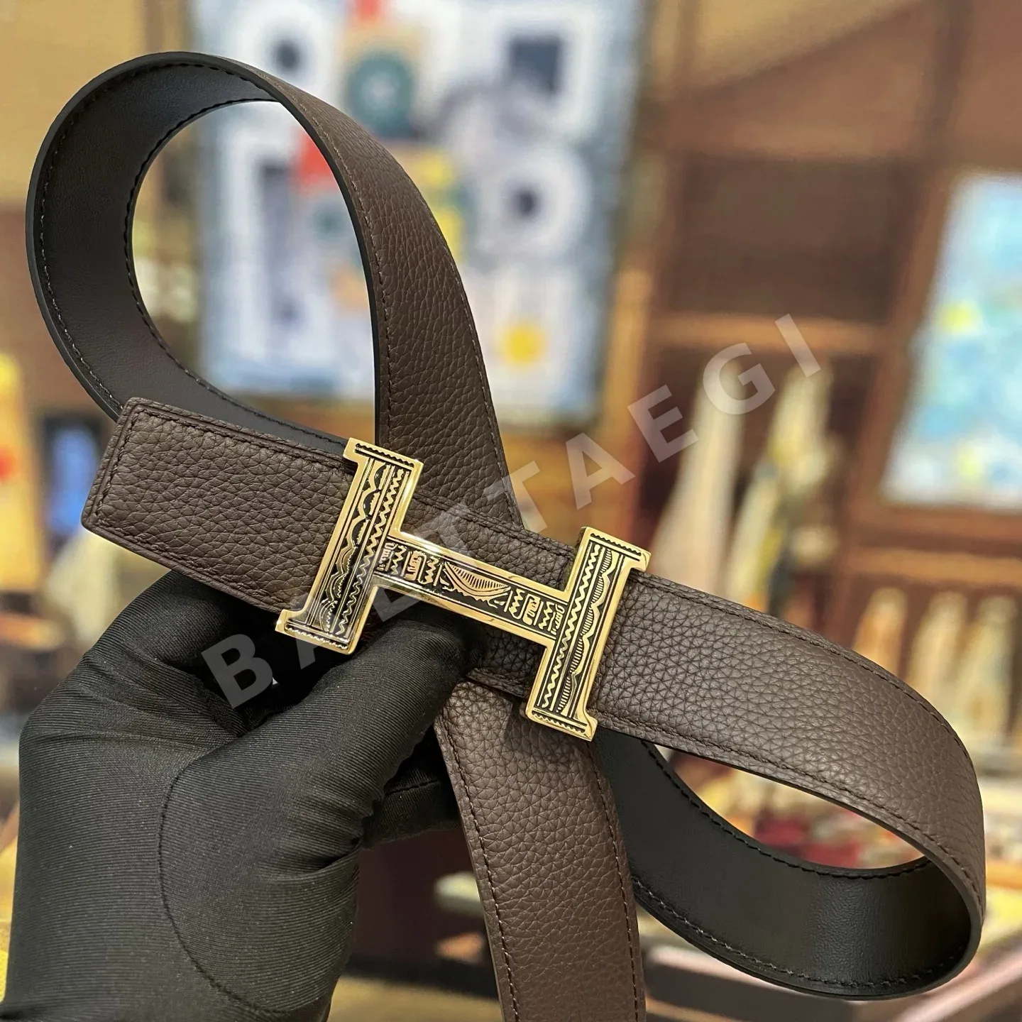 에르메스 H 양면 가죽 벨트 상세 이미지 6