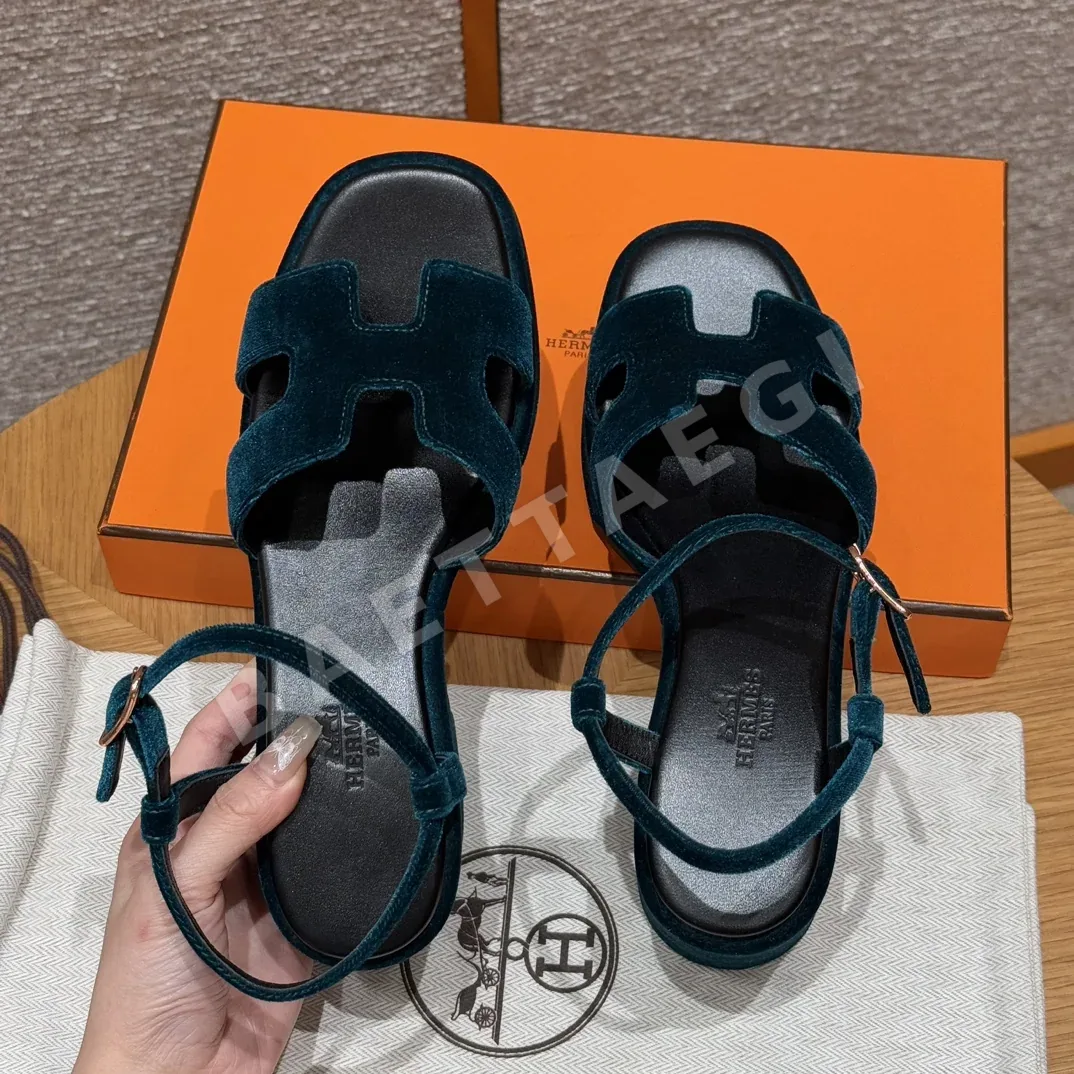 에르메스 잼30 샌들 모스그린 스웨이드 상세 이미지 2