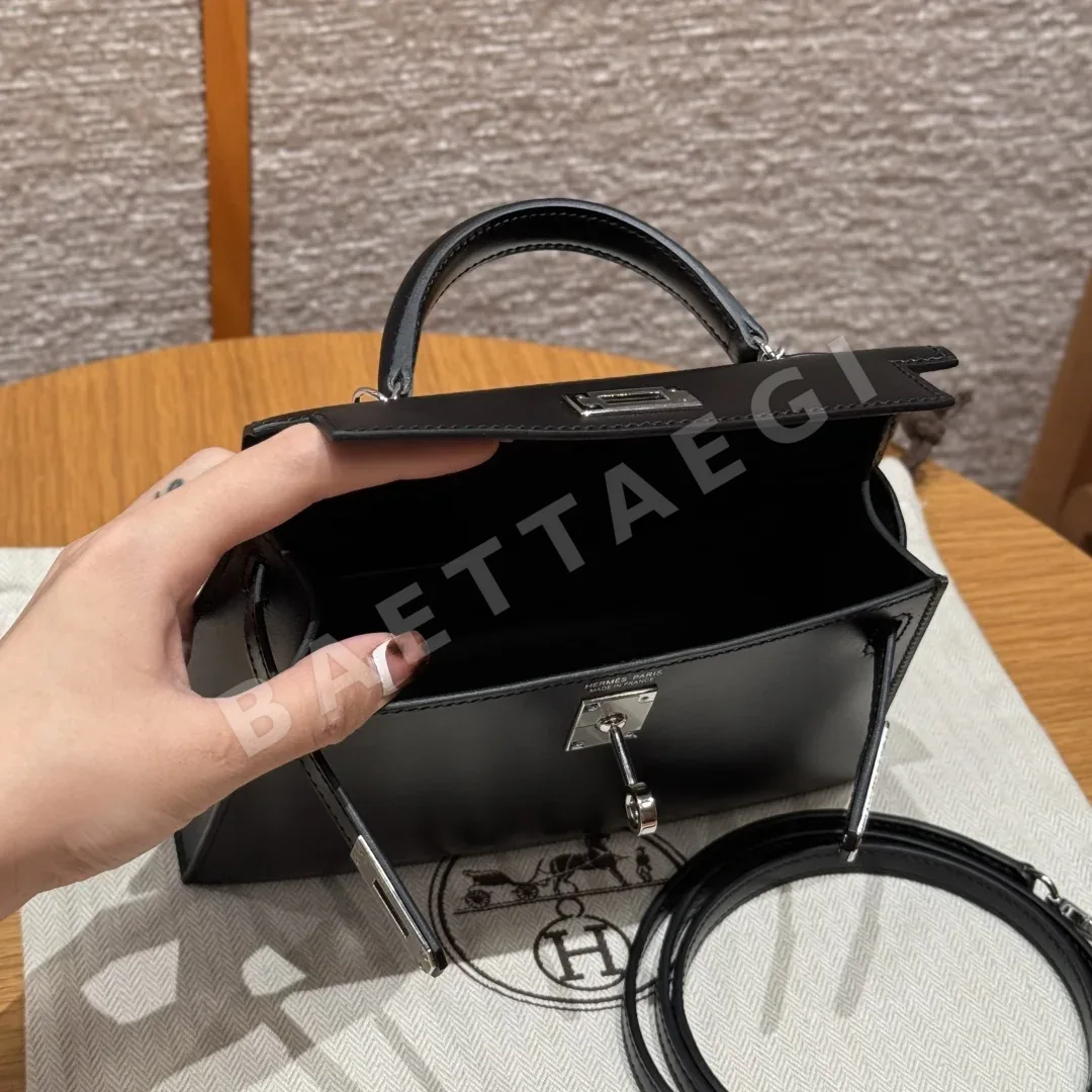 에르메스 켈리 미니 2 박스 가죽 가방 상세 이미지 5
