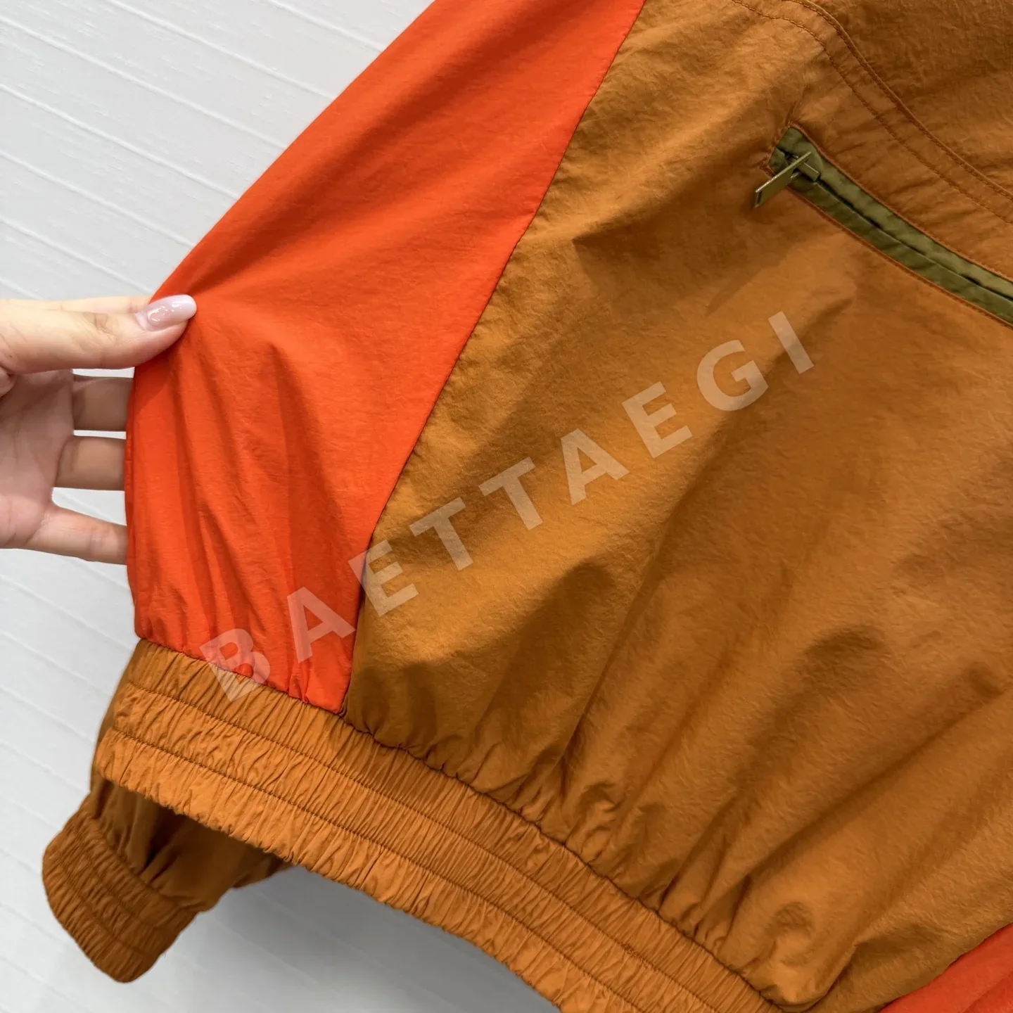 생로랑 컬러 블록 스웨트셔츠 자켓 상세 이미지 5