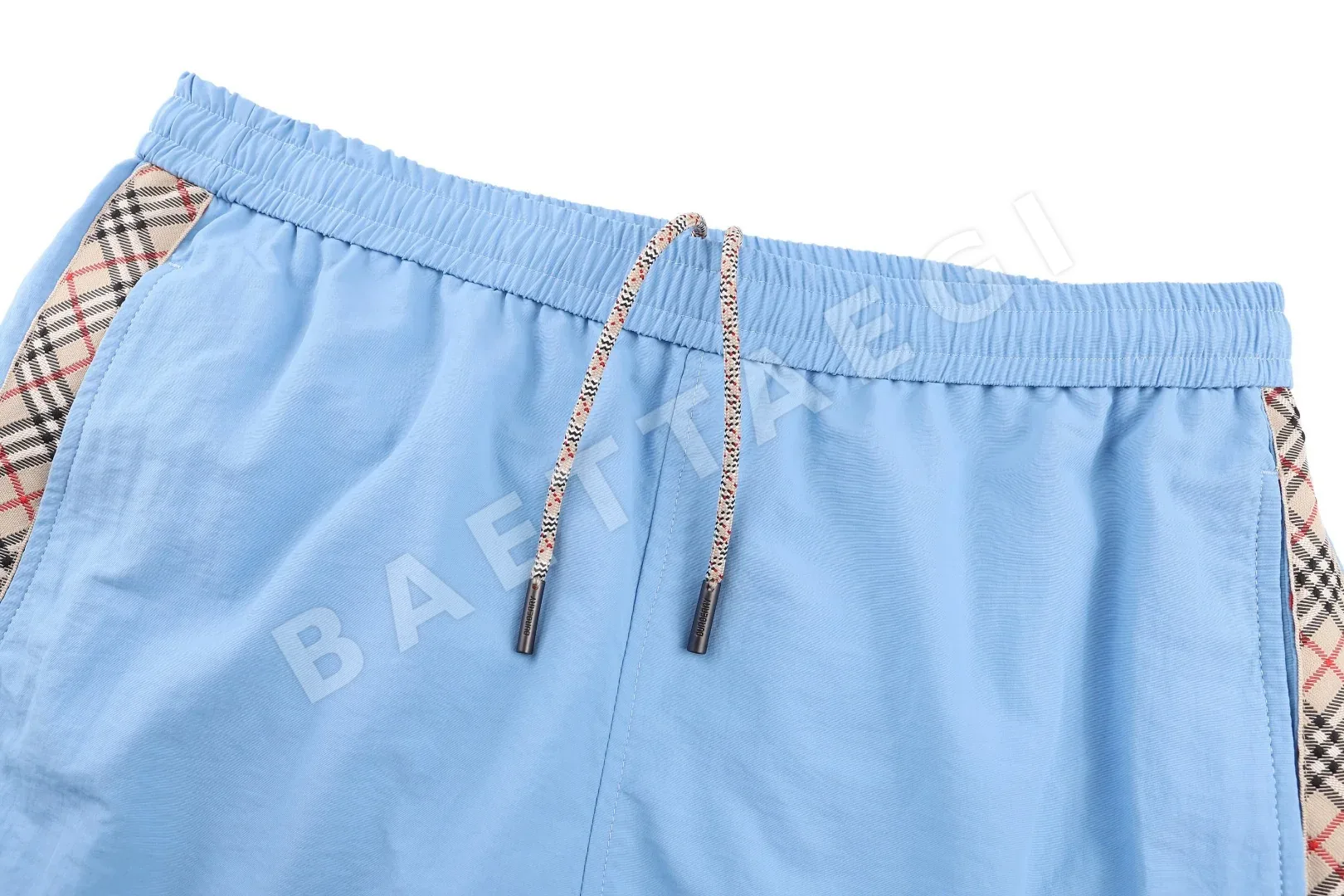 버버리 체크 사이드 패널 드로스트링 반바지 상세 이미지 3