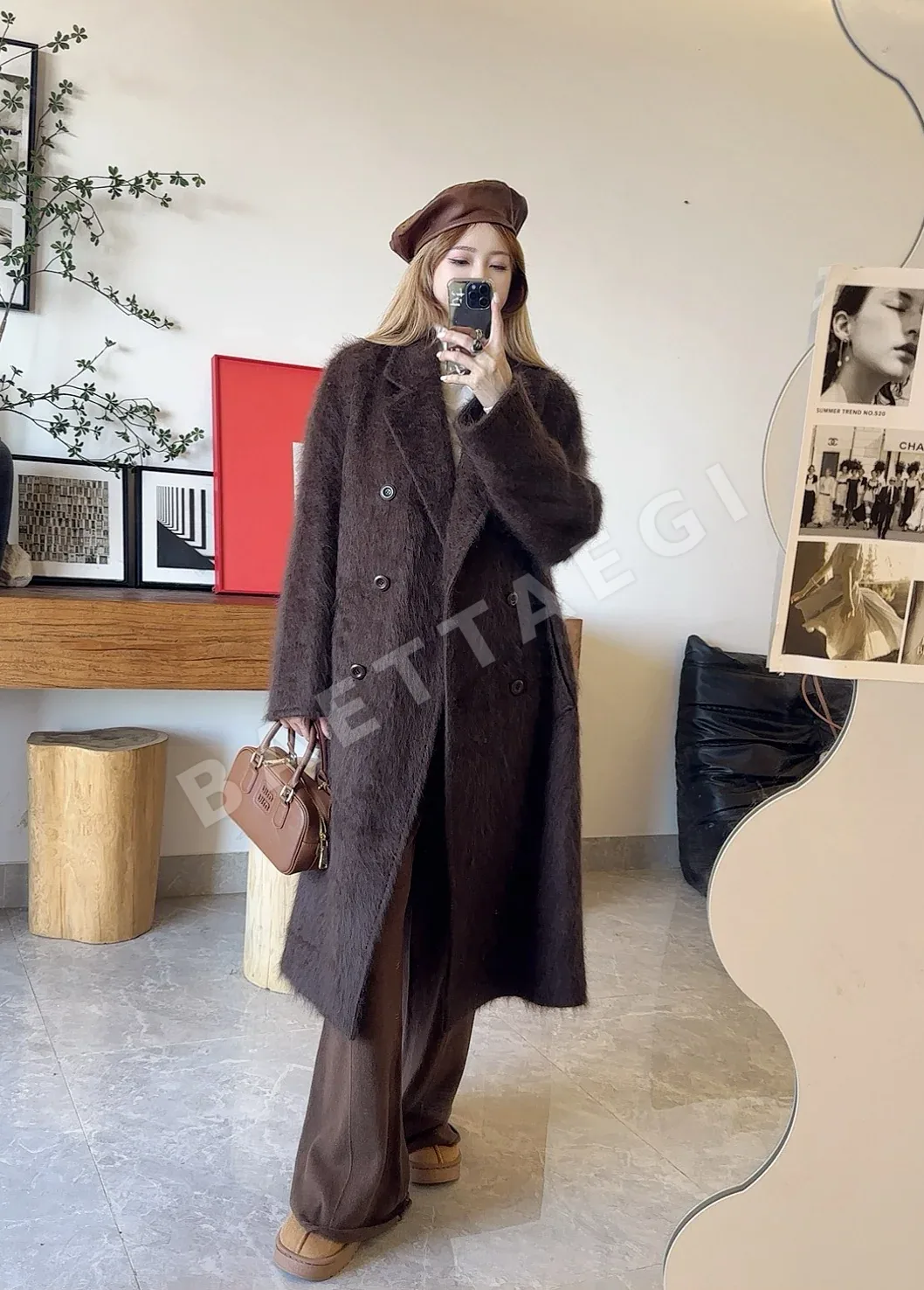 막스마라 울 캐시미어 오버사이즈 여성 자켓 154085