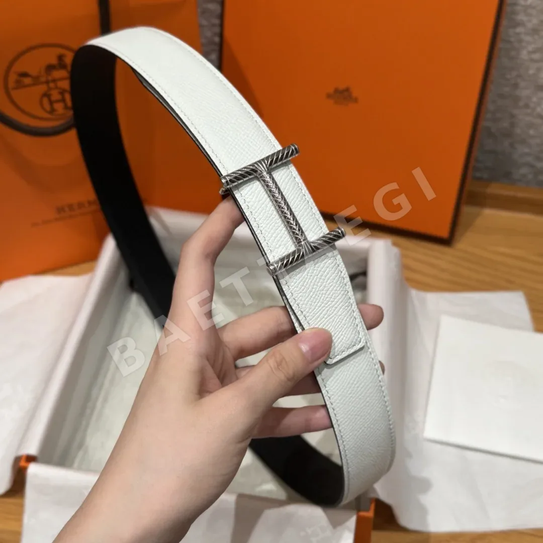 에르메스 히쏘 리버시블 앱송 가죽 벨트 상세 이미지 4