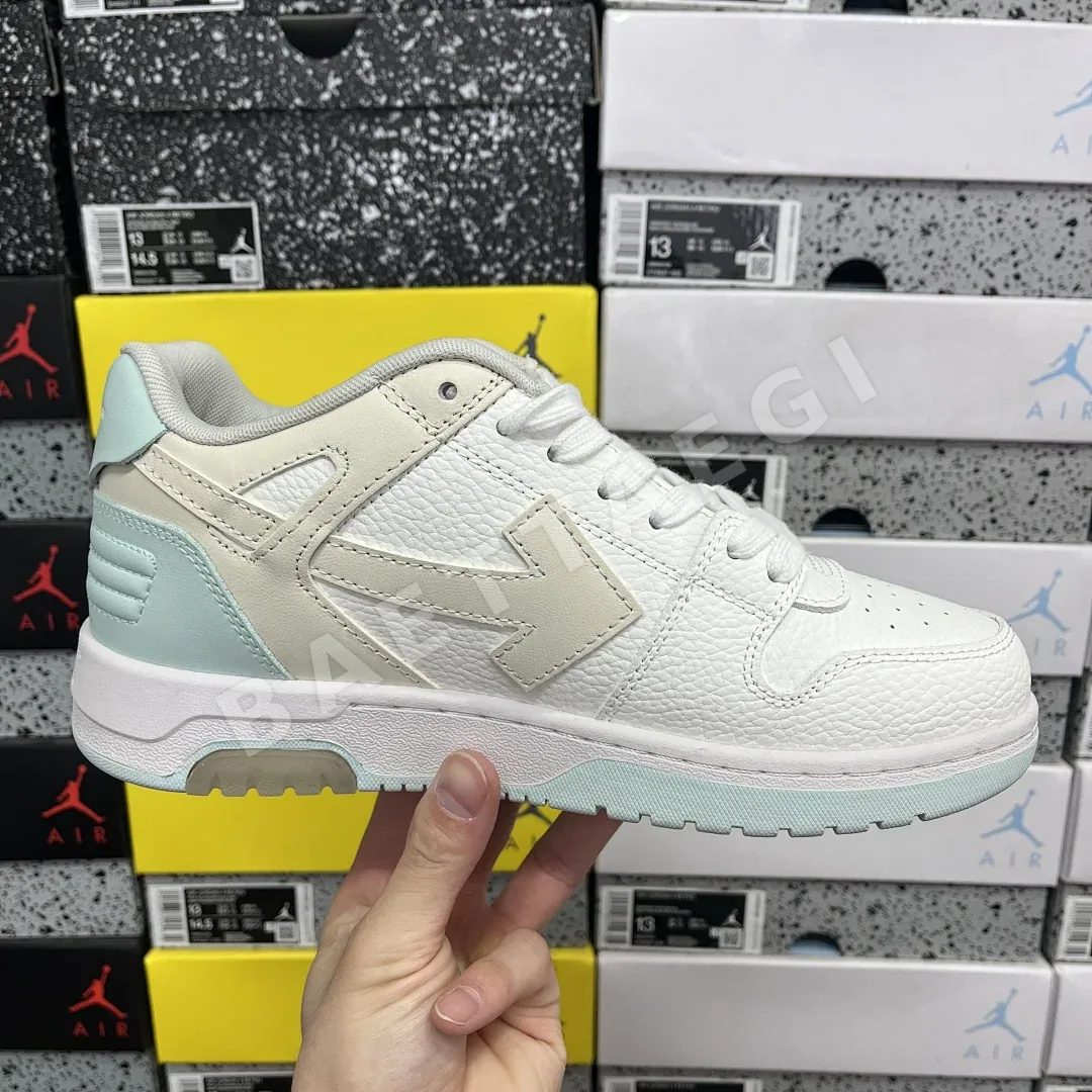 오프화이트 아웃 오브 오피스 OOO 로우 탑스 아이보리 블루 202404 Off White Out Of Office OOO Low Tops 상세 이미지 4