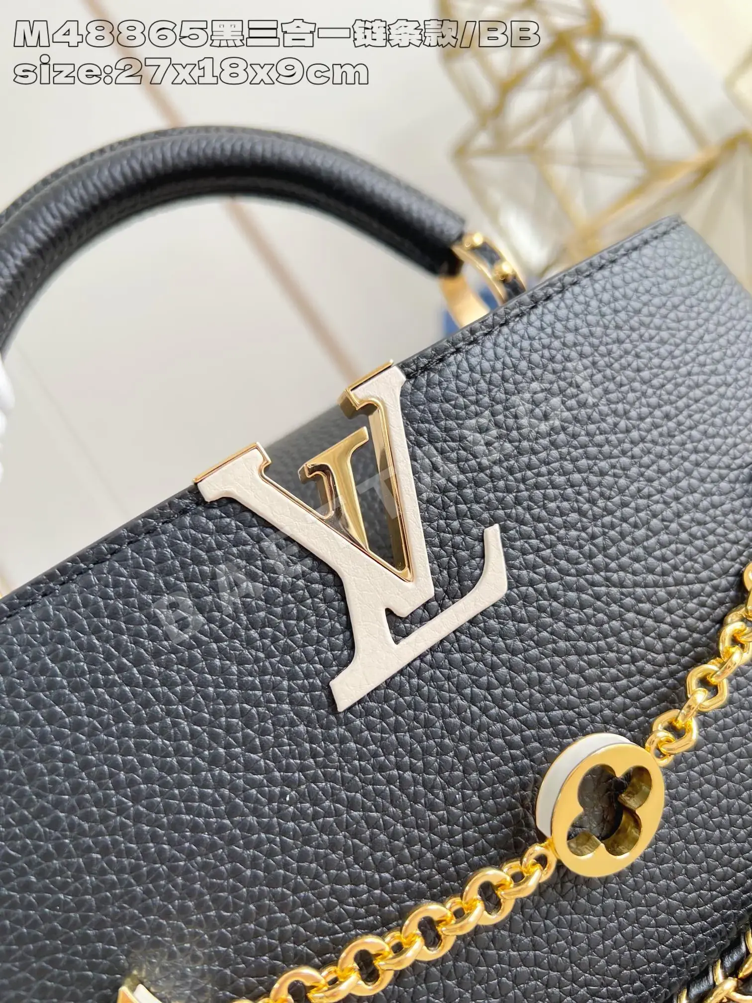 루이비통 카푸신 BB 블랙 핸드백 M48865 상세 이미지 2