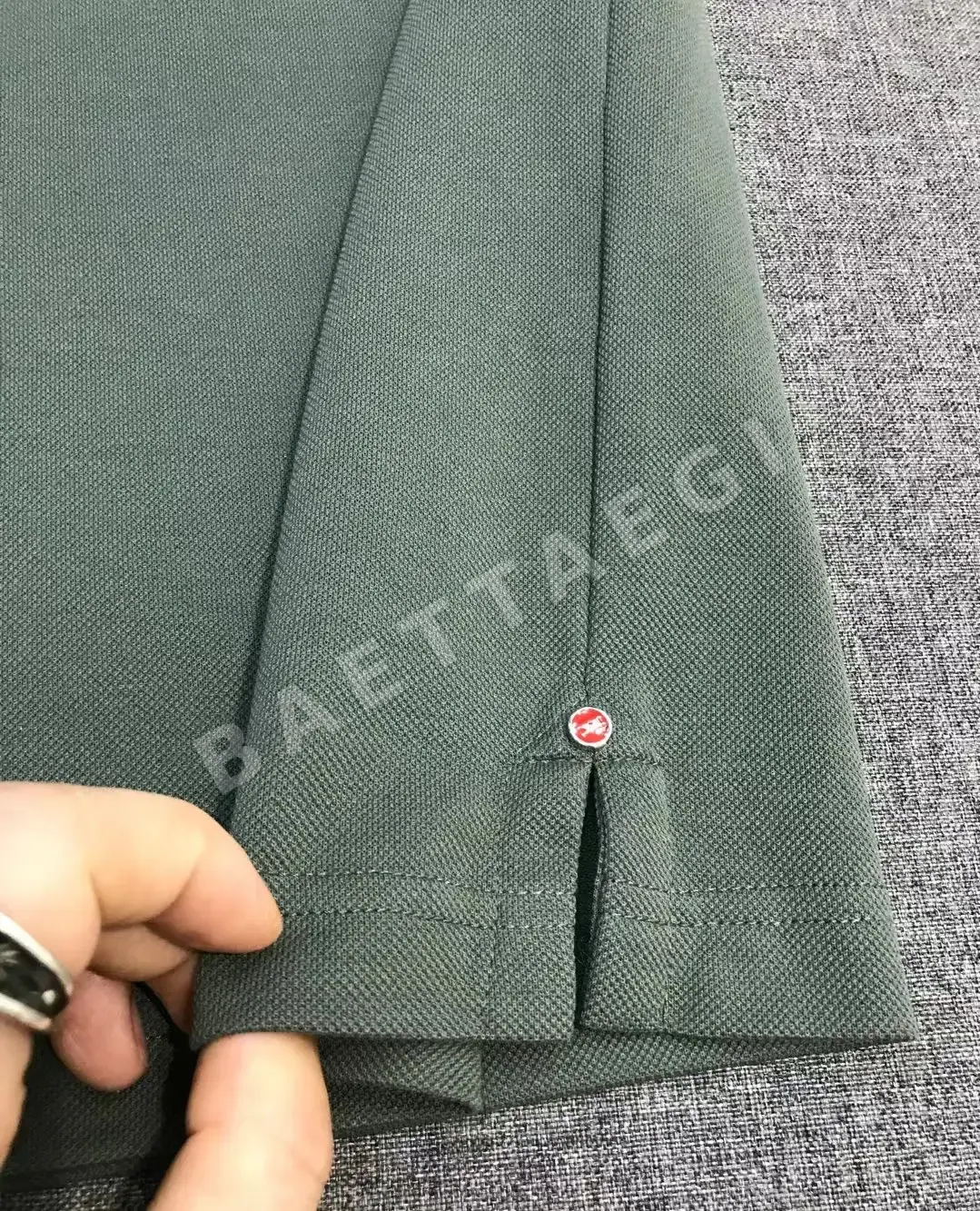 키톤 하프 집 플래킷 피케 반팔 셔츠 남성용 상세 이미지 9