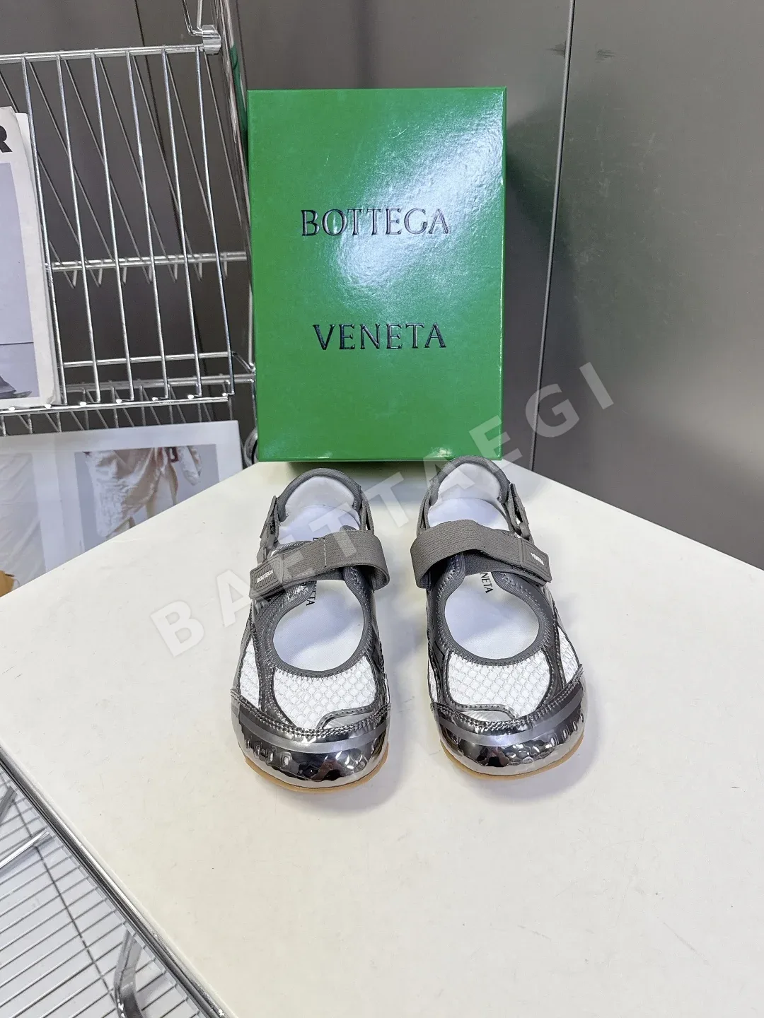 보테가베네타 나일론 스웨이드 메리제인 147277