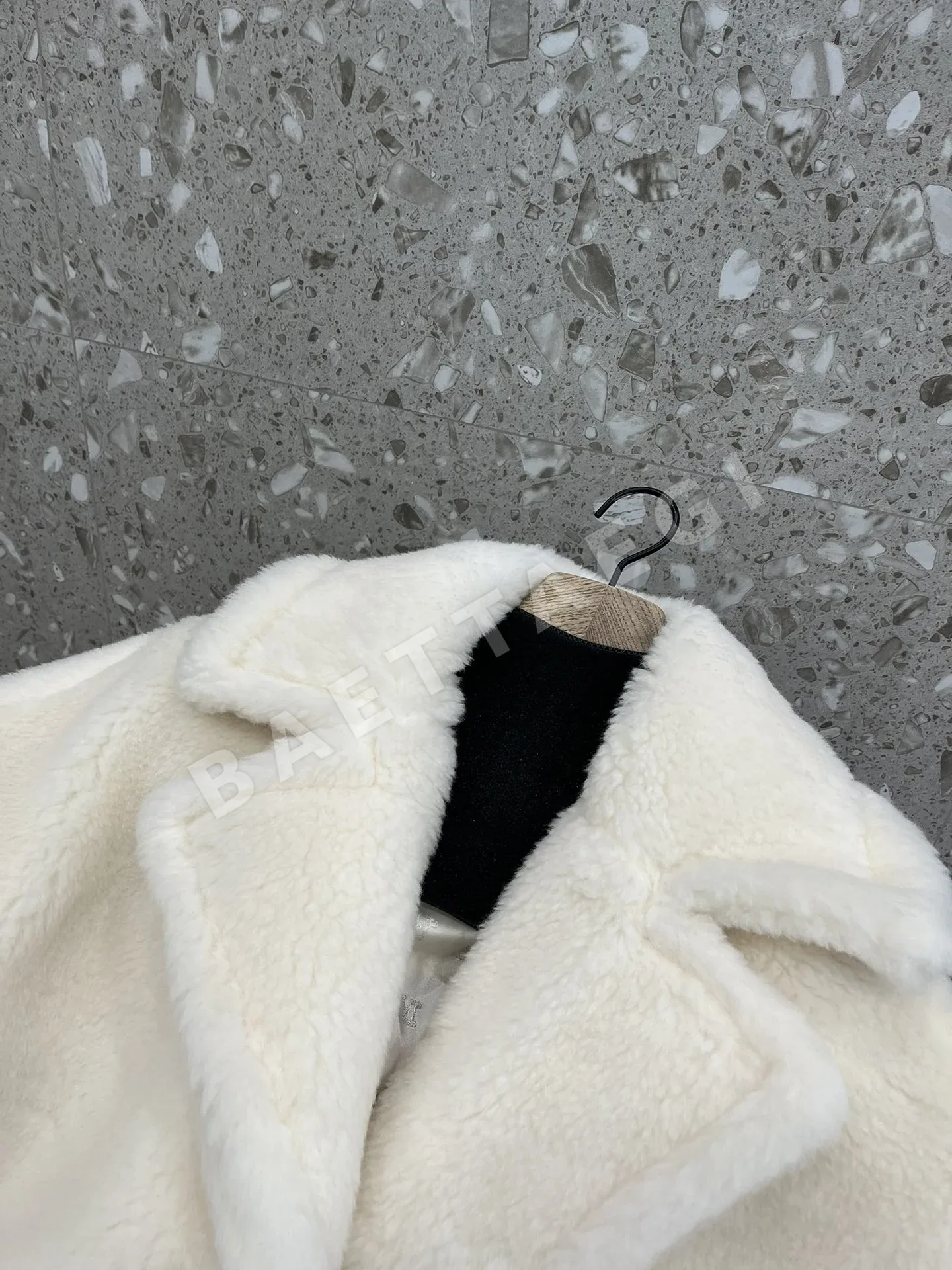 막스마라 알파카 울 테디베어 케이프 자켓 상세 이미지 4