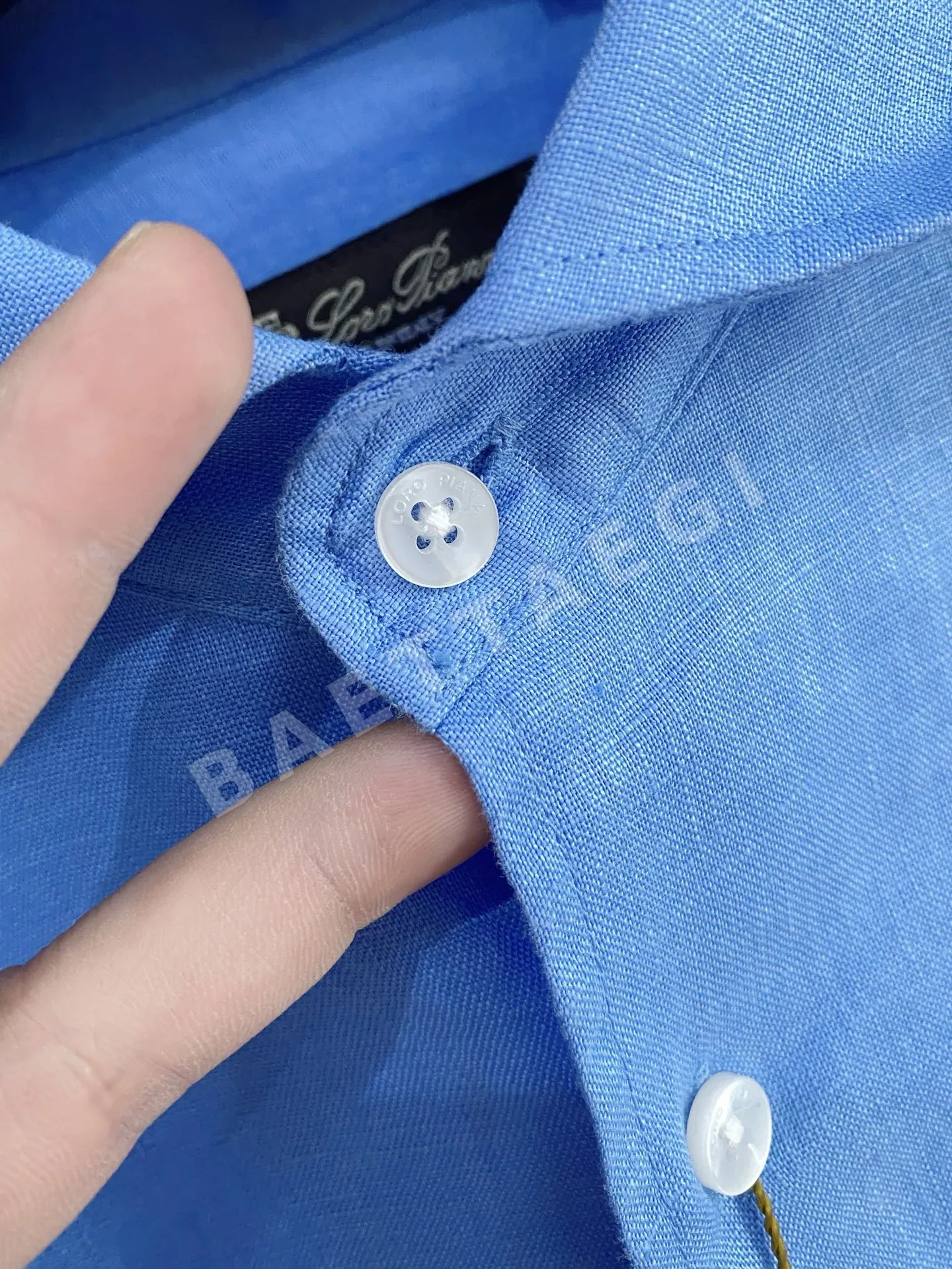 로로피아나 남성 린넨 긴팔 셔츠 상세 이미지 6