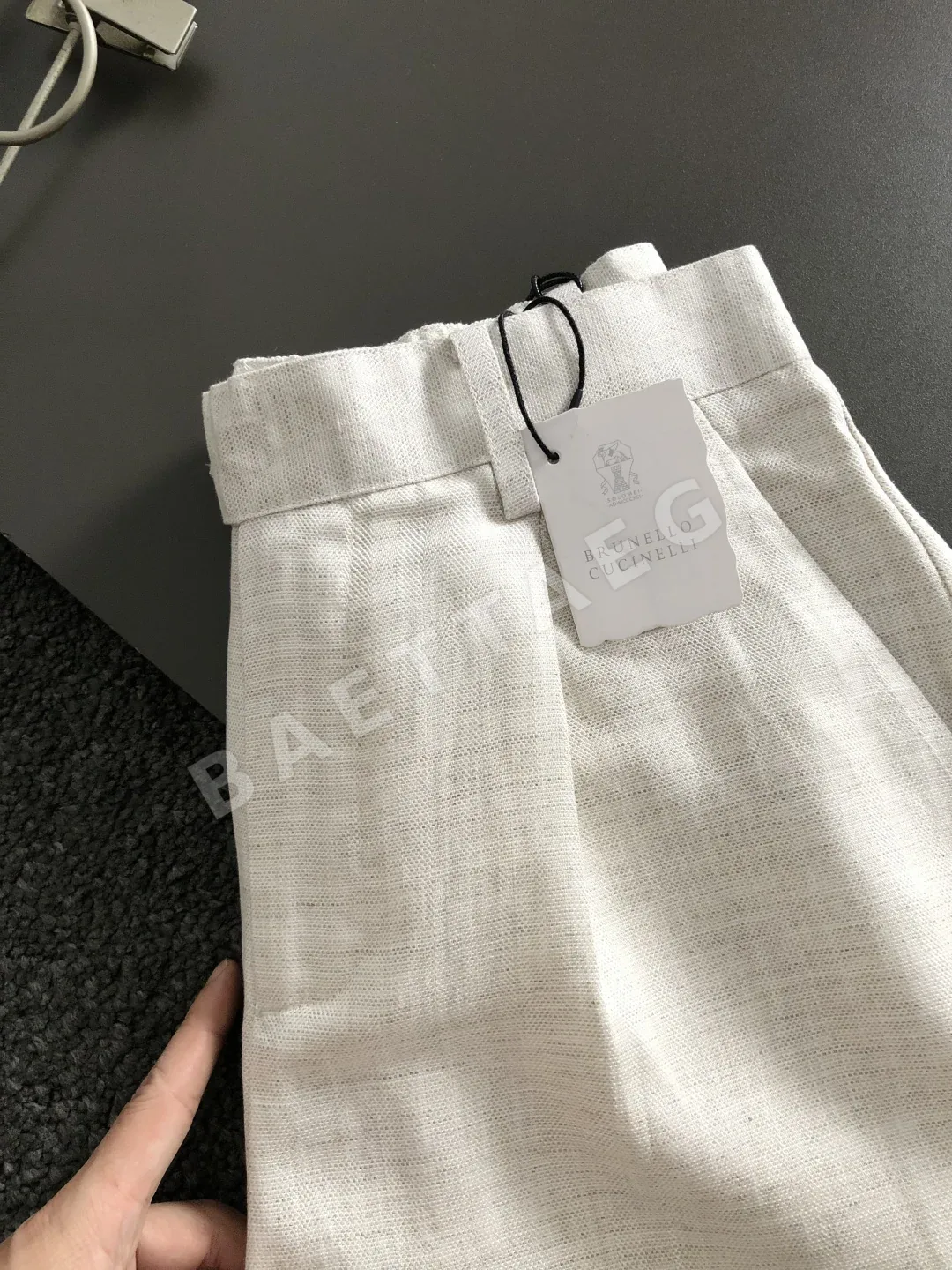 브루넬로쿠치넬리 실크 린넨 남성 반바지 상세 이미지 3