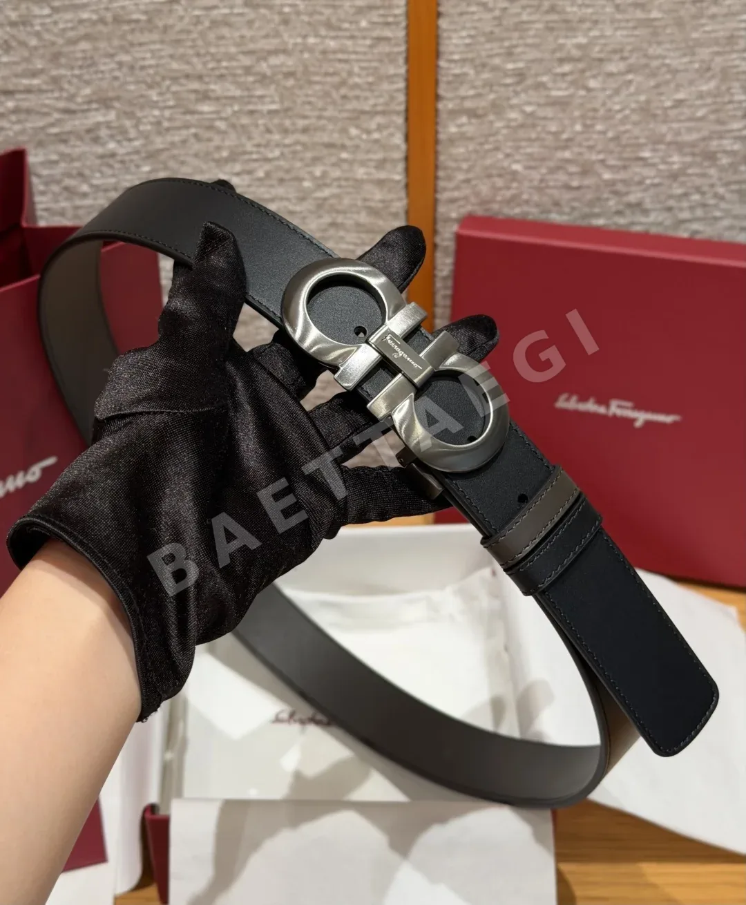 페레가모 간치니 버클 양면 조절 벨트 상세 이미지 8