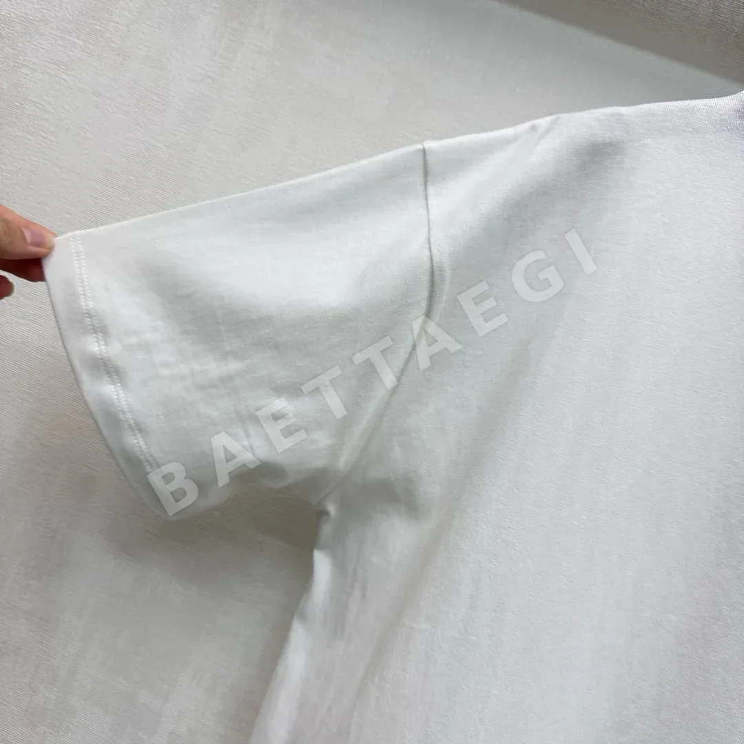 로에베 로고 자수 오버핏 크루넥 반팔 티셔츠 상세 이미지 8