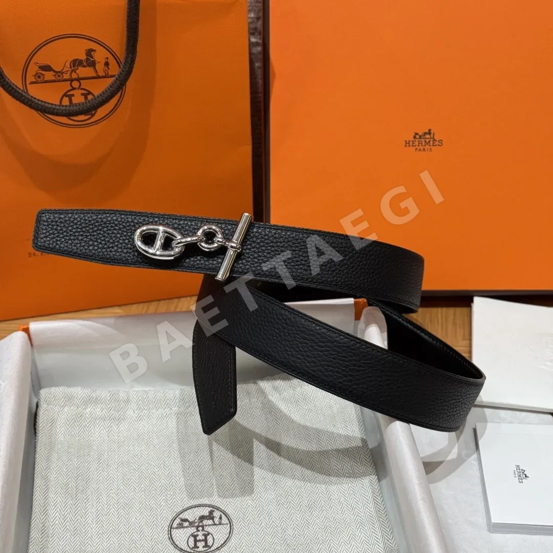에르메스 셰느당크르 링크 양면 가죽 벨트 상세 이미지 2