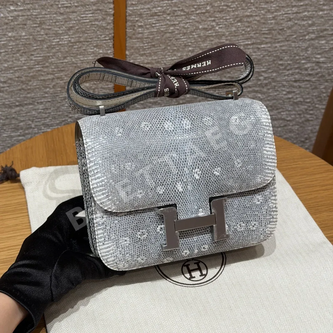 에르메스 콘스턴스 도마뱀 가죽 가방 161331