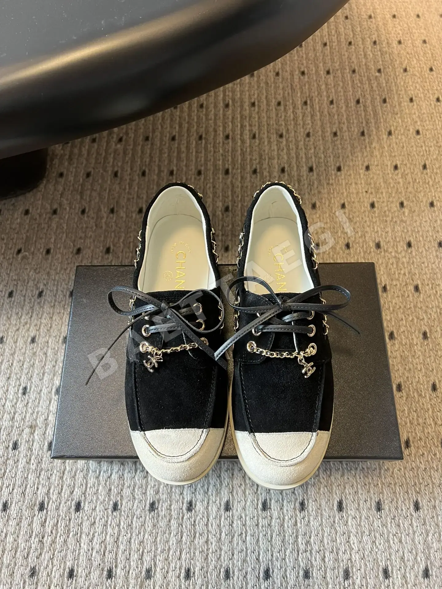 샤넬 컬러 블록 레이스업 스니커즈 24362