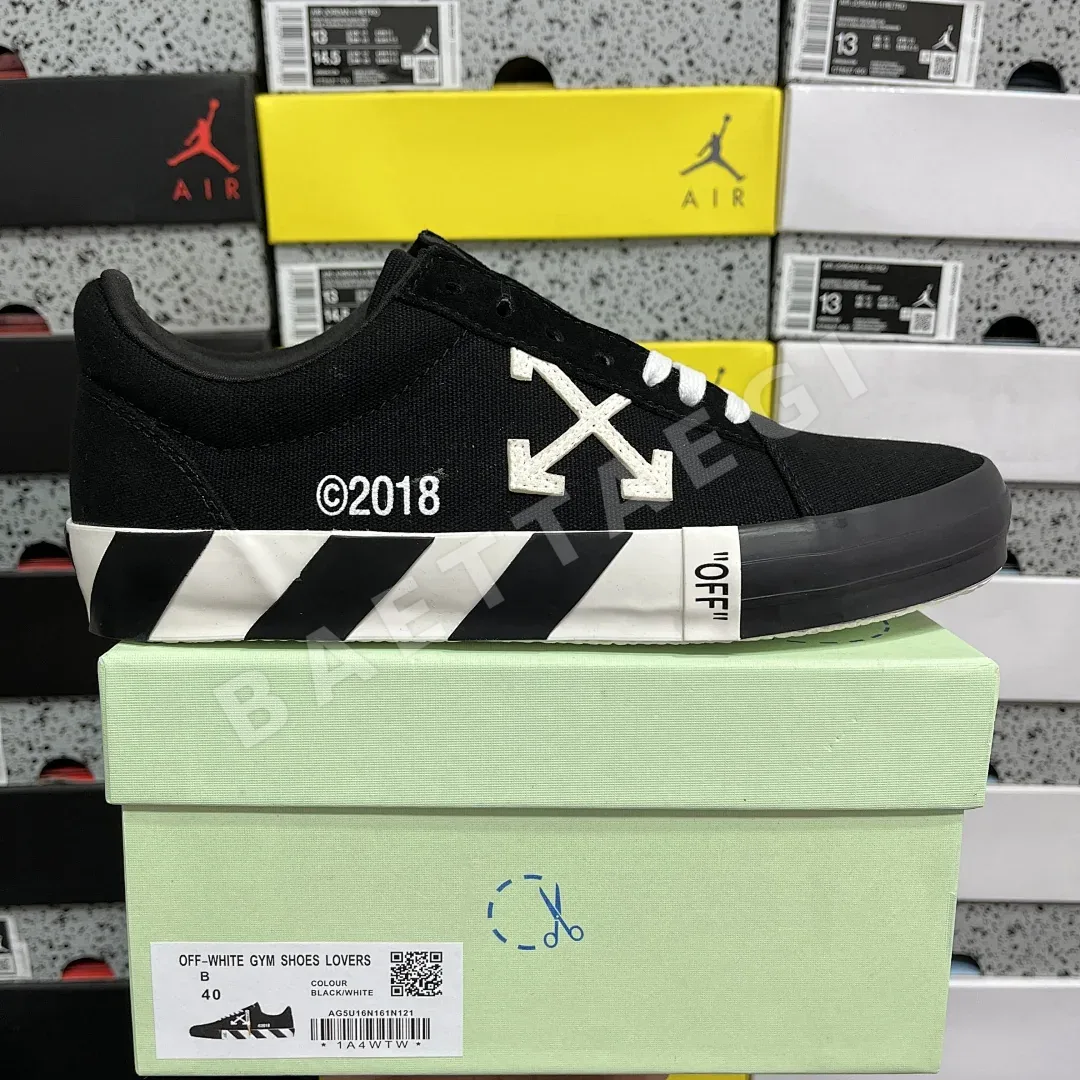 오프화이트 아블로 벌크 로우 202397 Off White Abloh Vulc Low Top Black 상세 이미지 3