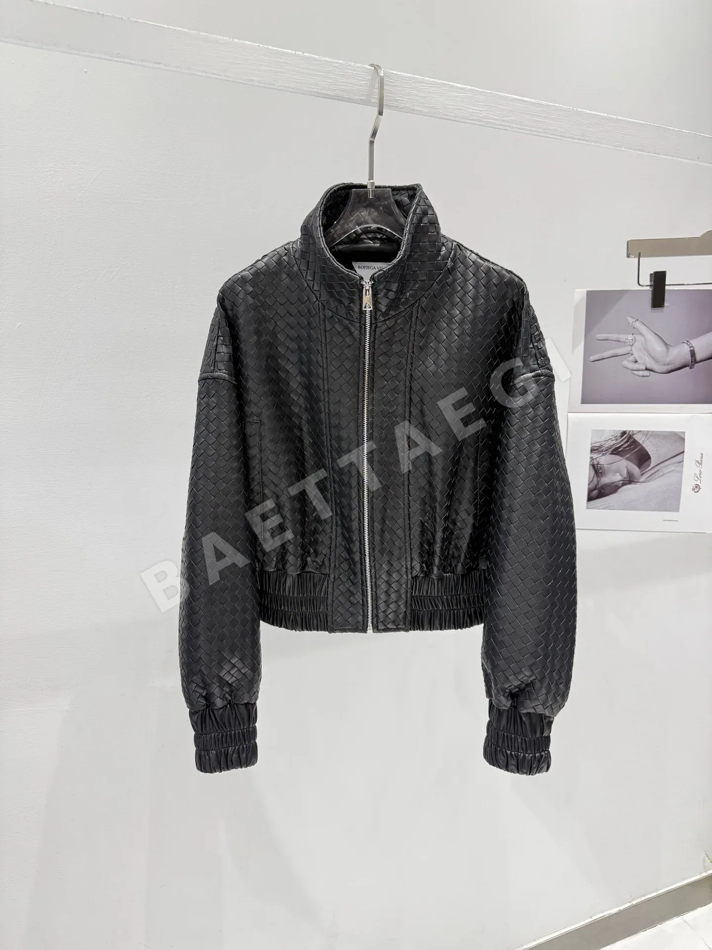 보테가베네타 꼬임 가죽 여성 자켓 194826
