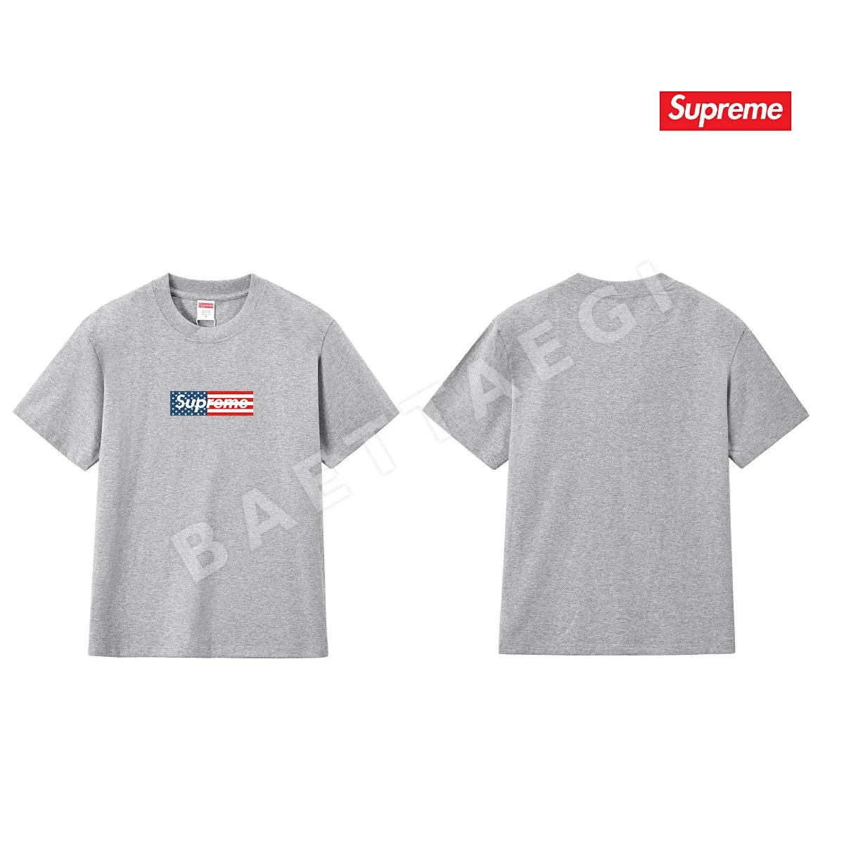 슈프림 국기 로고 남성 반팔 티셔츠 상세 이미지 6