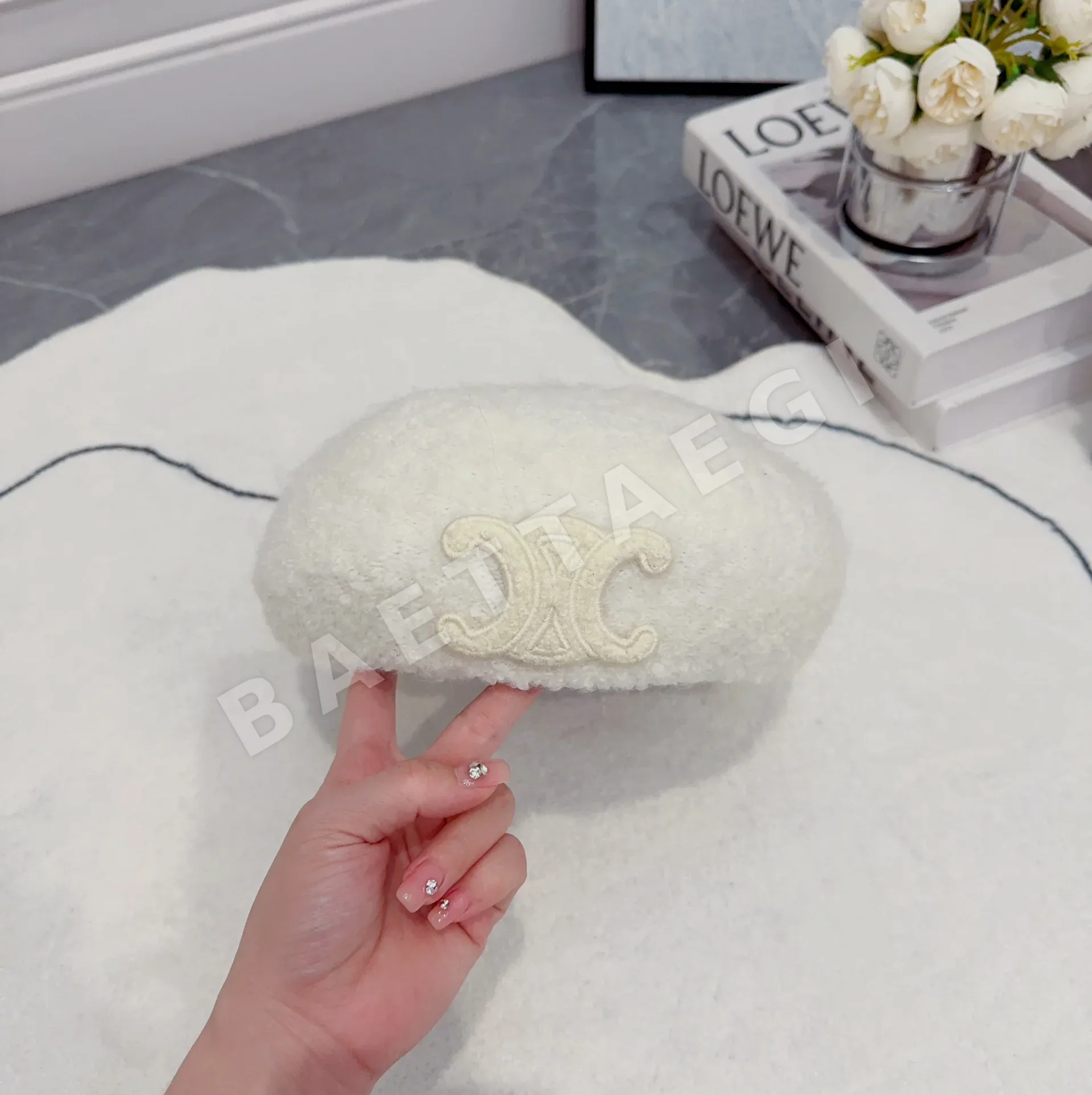 셀린느 램울 자수 베레모 상세 이미지 2