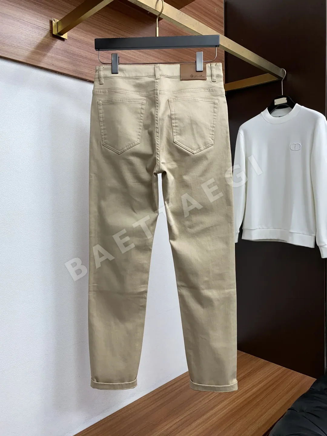 로로피아나 고밀도 코마 코튼 혼방 남성 바지 상세 이미지 9
