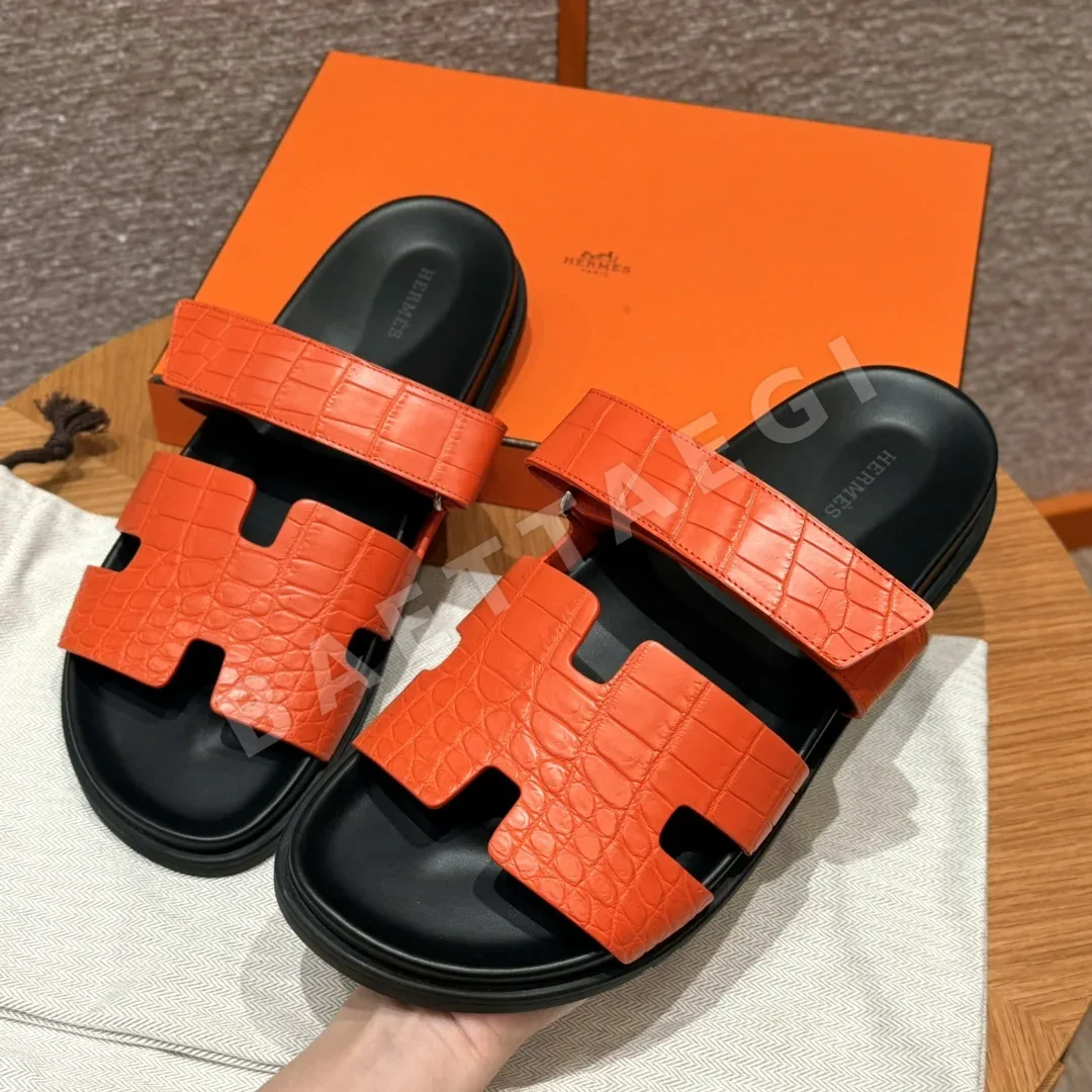 에르메스 시프레 샌들 오렌지 가죽 상세 이미지 2
