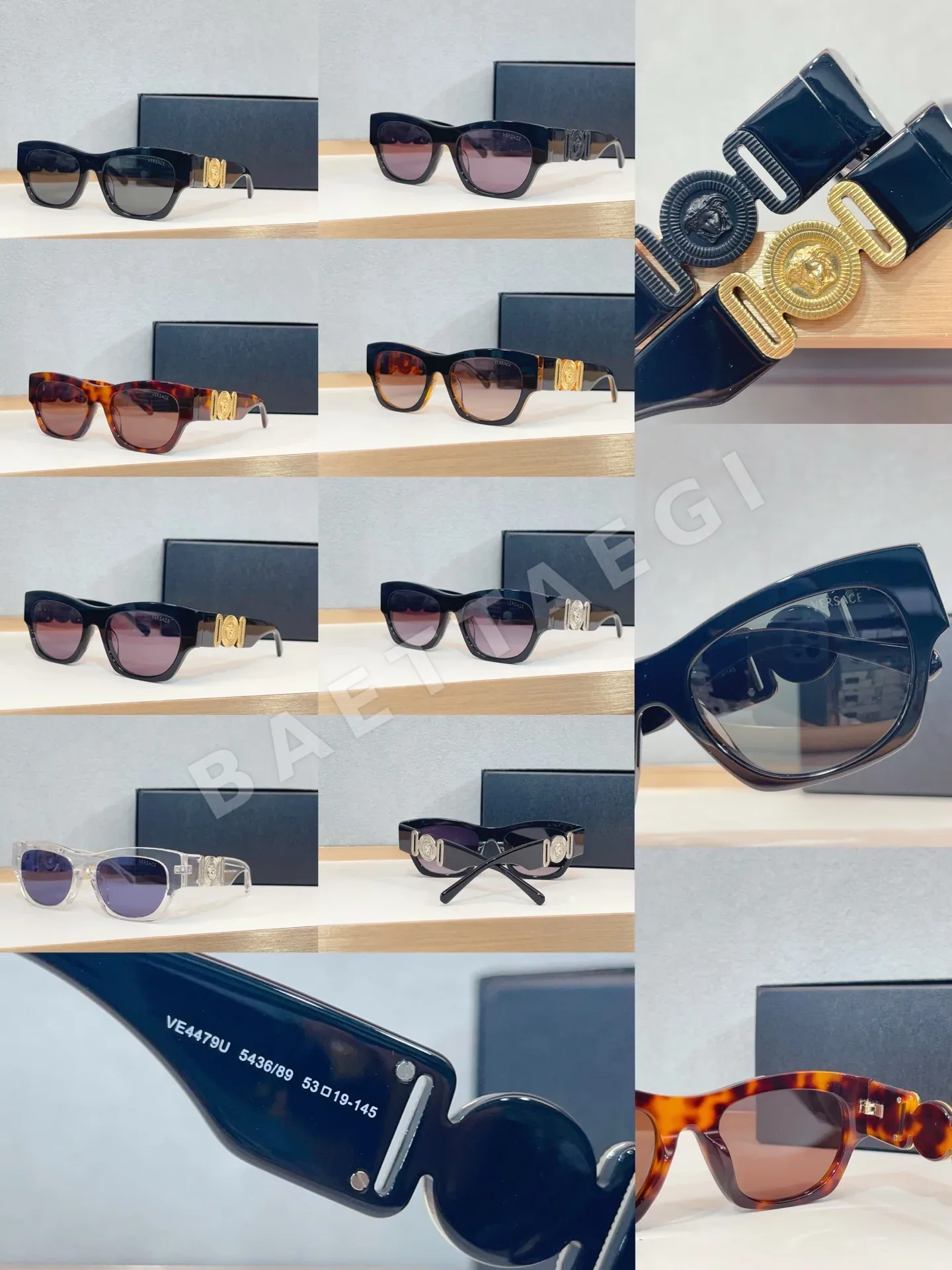 베르사체 4479 U 골드 로고 선글라스 73403