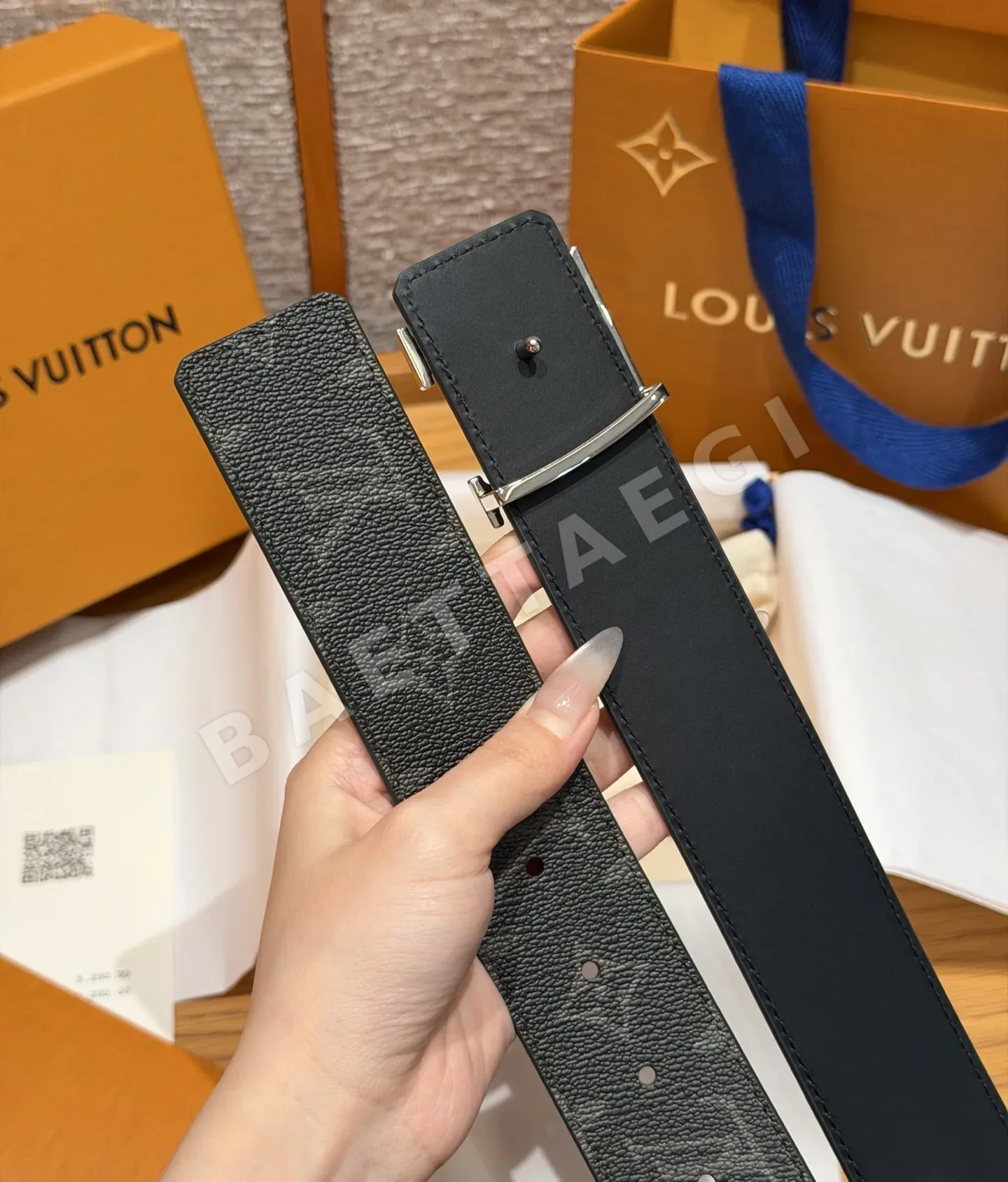 루이비통 이니셜 메탈 버클 40mm 리버시블 벨트 상세 이미지 6