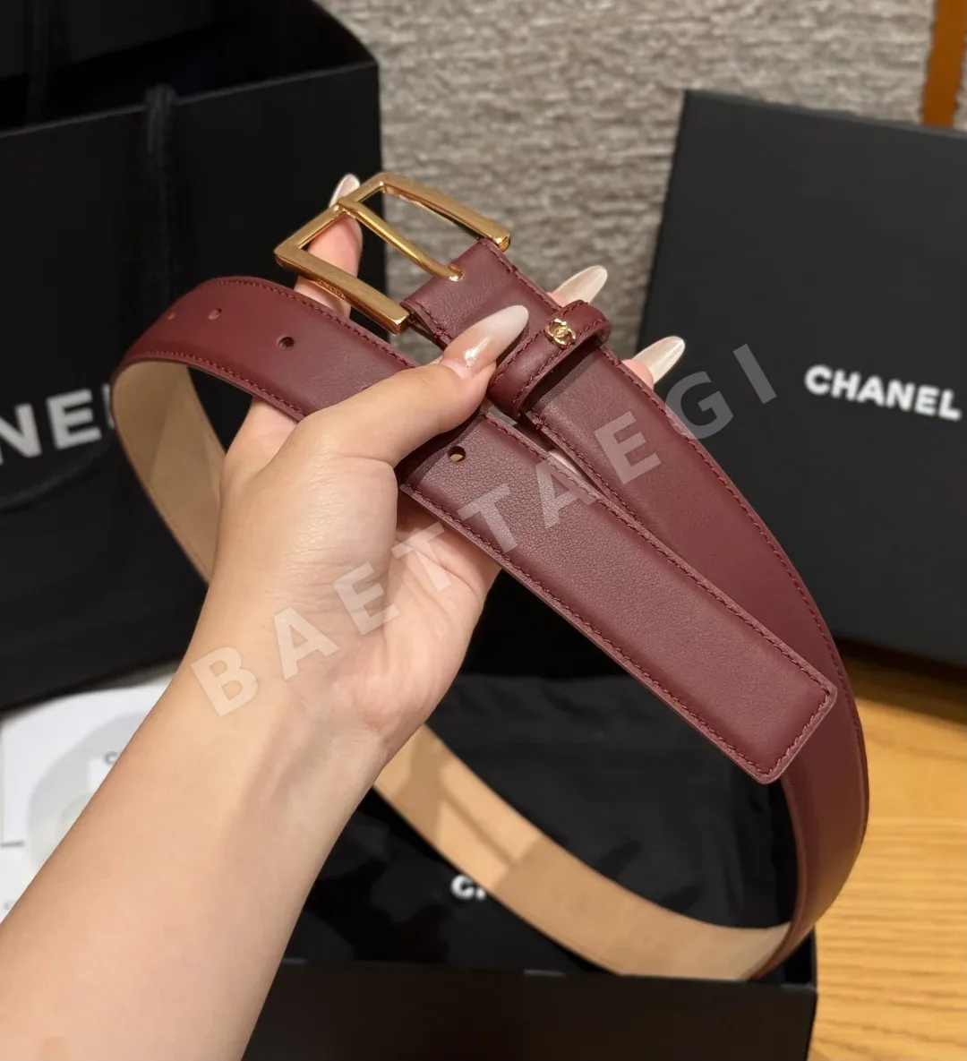샤넬 레더 30mm 벨트 상세 이미지 3