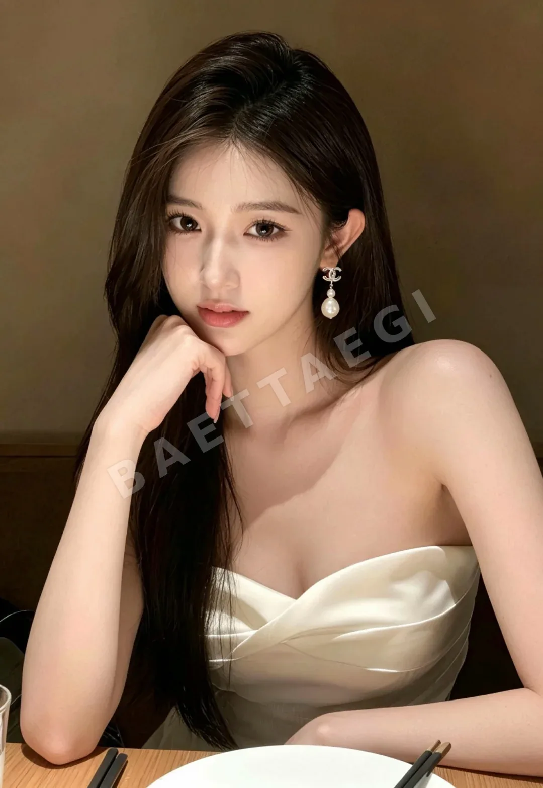 샤넬 실버 더블 C 진주 귀걸이 상세 이미지 3