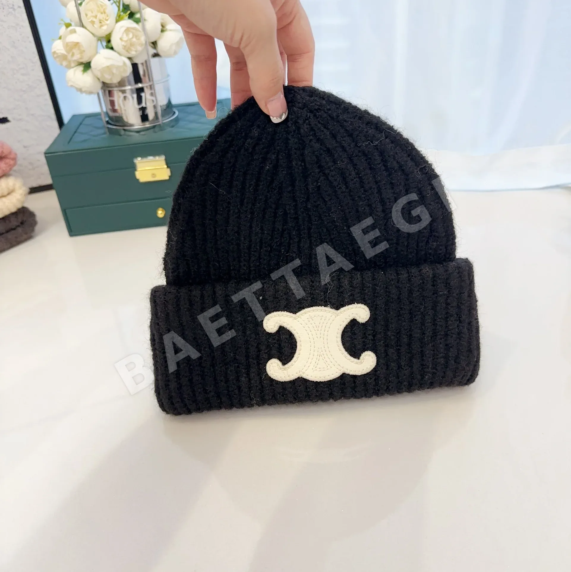 셀린느 양면 니트 모자 상세 이미지 2