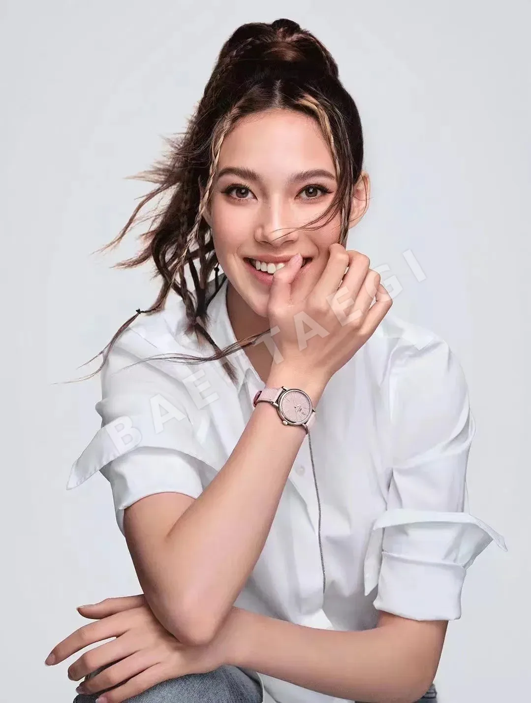 IWC 포트피노 피치핑크 다이얼 여성 시계 상세 이미지 3