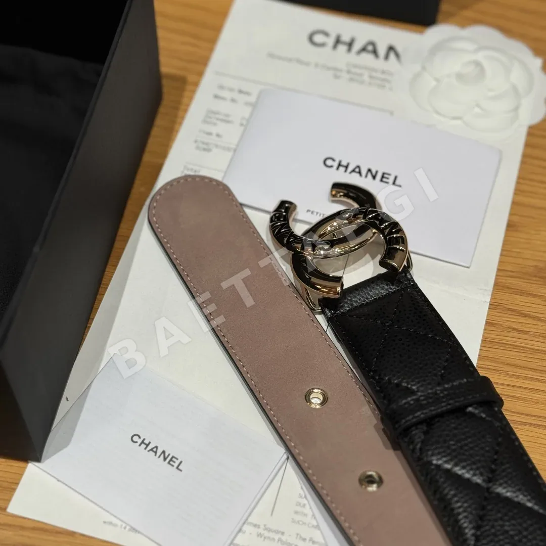 샤넬 램스킨 골드 더블 C 버클 벨트 상세 이미지 6